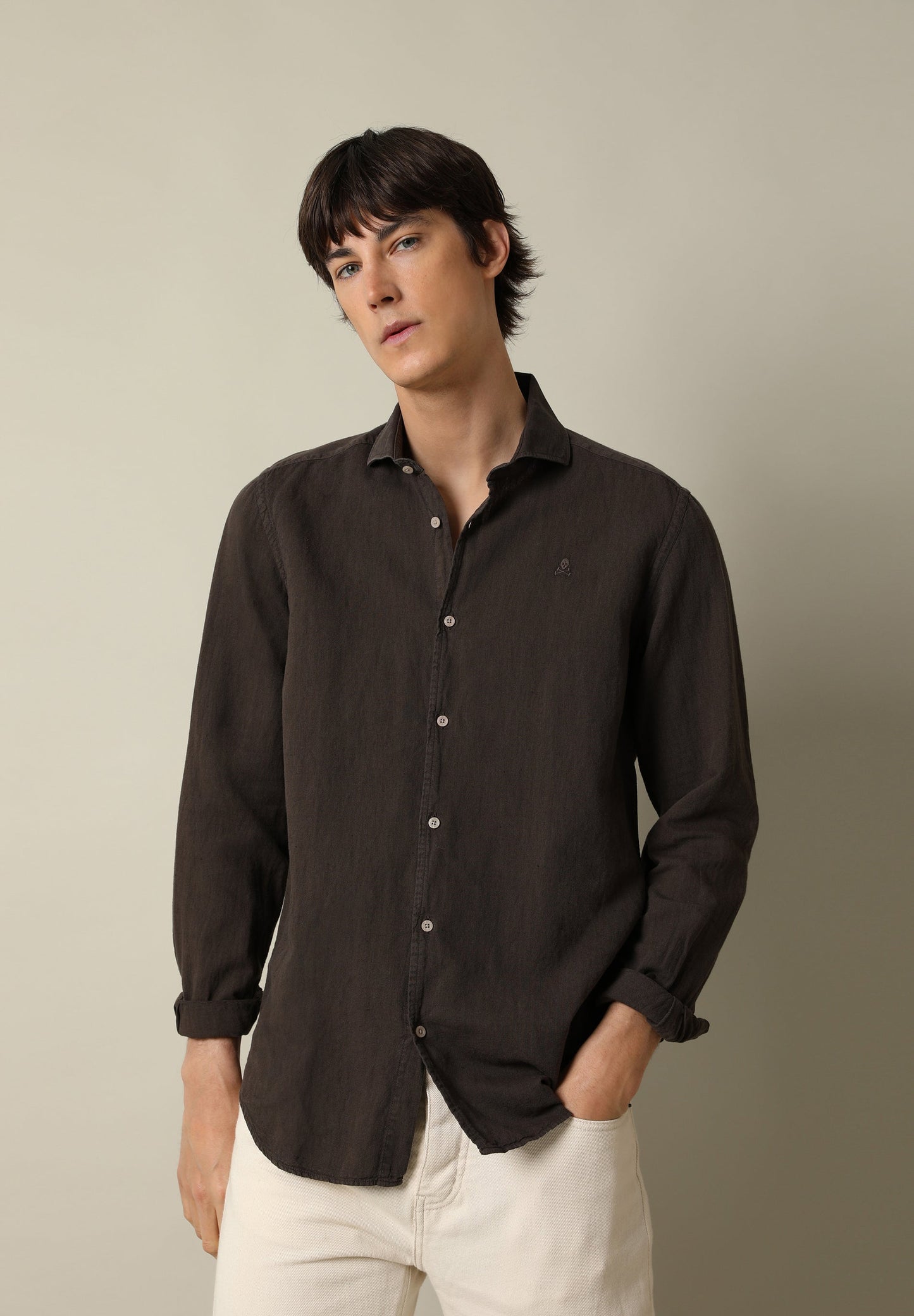 CAMISA LINO CALAVERA