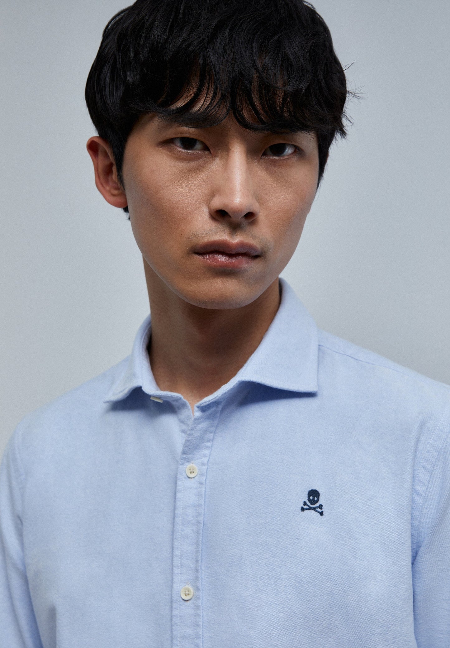 CAMISA OXFORD CALAVERA CONTRASTE