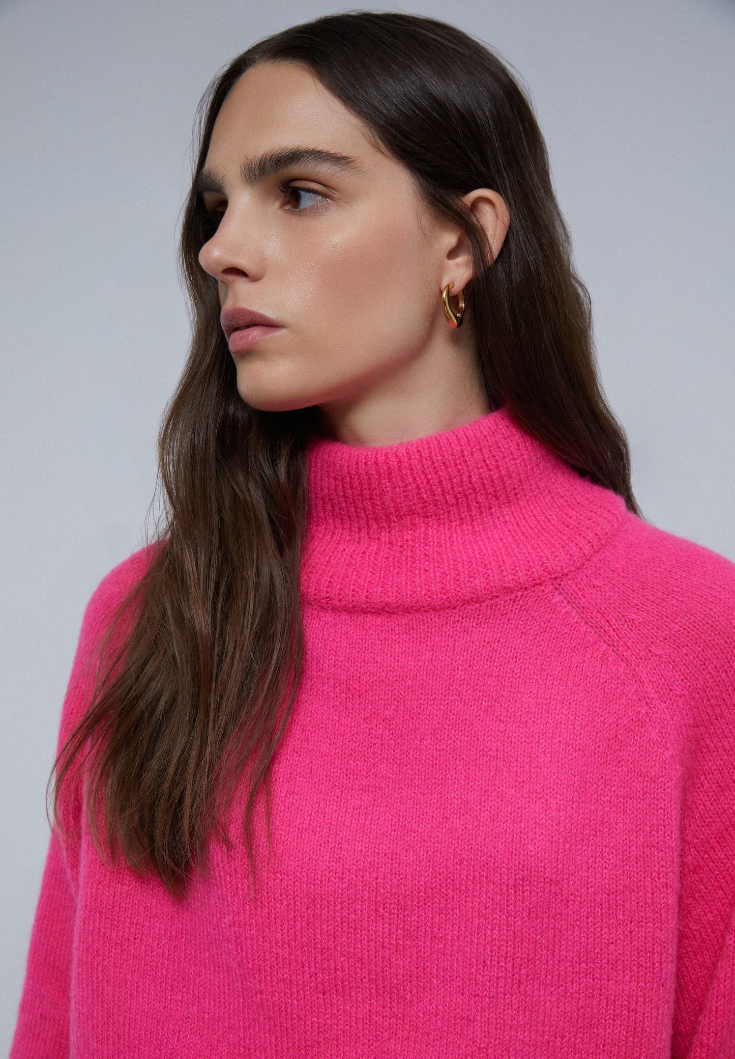 SACO PUNTO MOHAIR FLUOR
