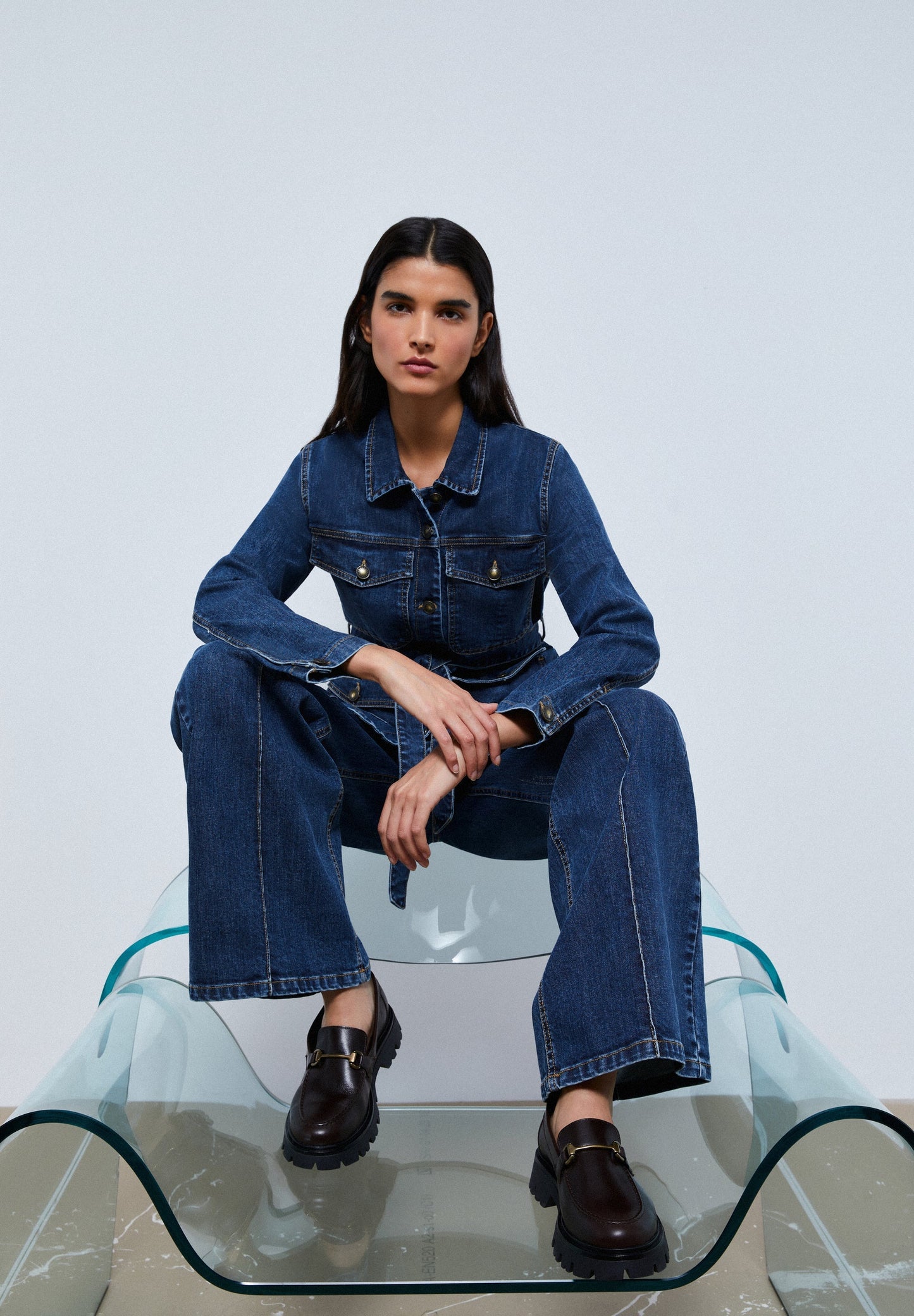 JEANS WIDE LEG COSTURAS