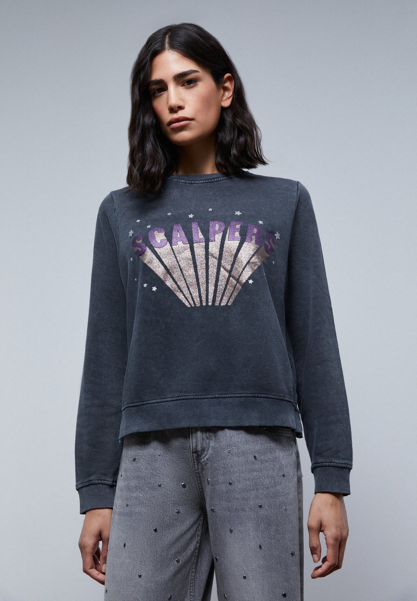 BUZO LAVADA LOGO GLITTER