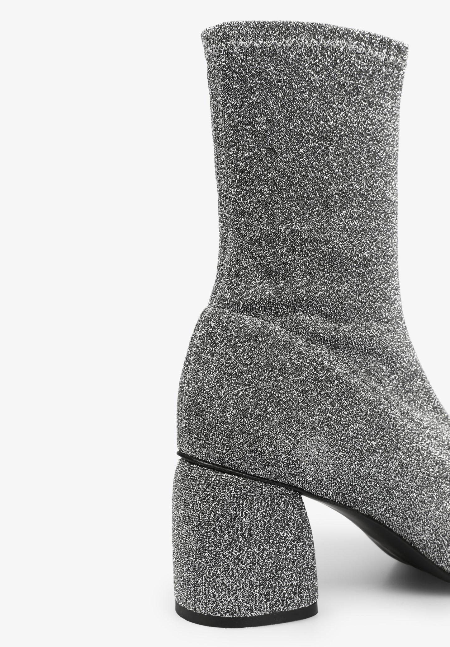 BOTÍN TACÓN TEJIDO LUREX