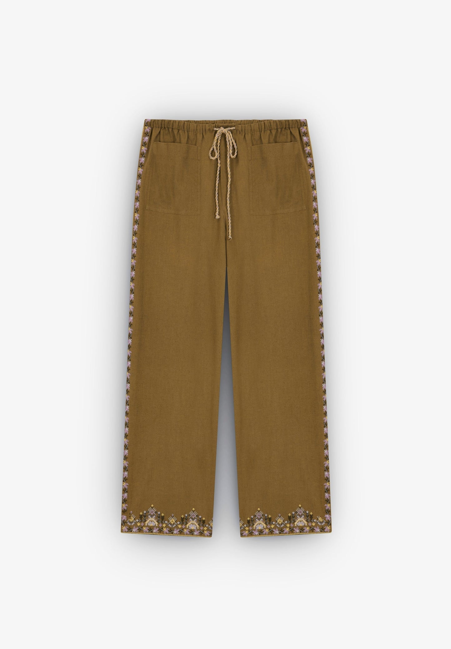 PANTALÓN DETALLE BORDADO ÉTNICO