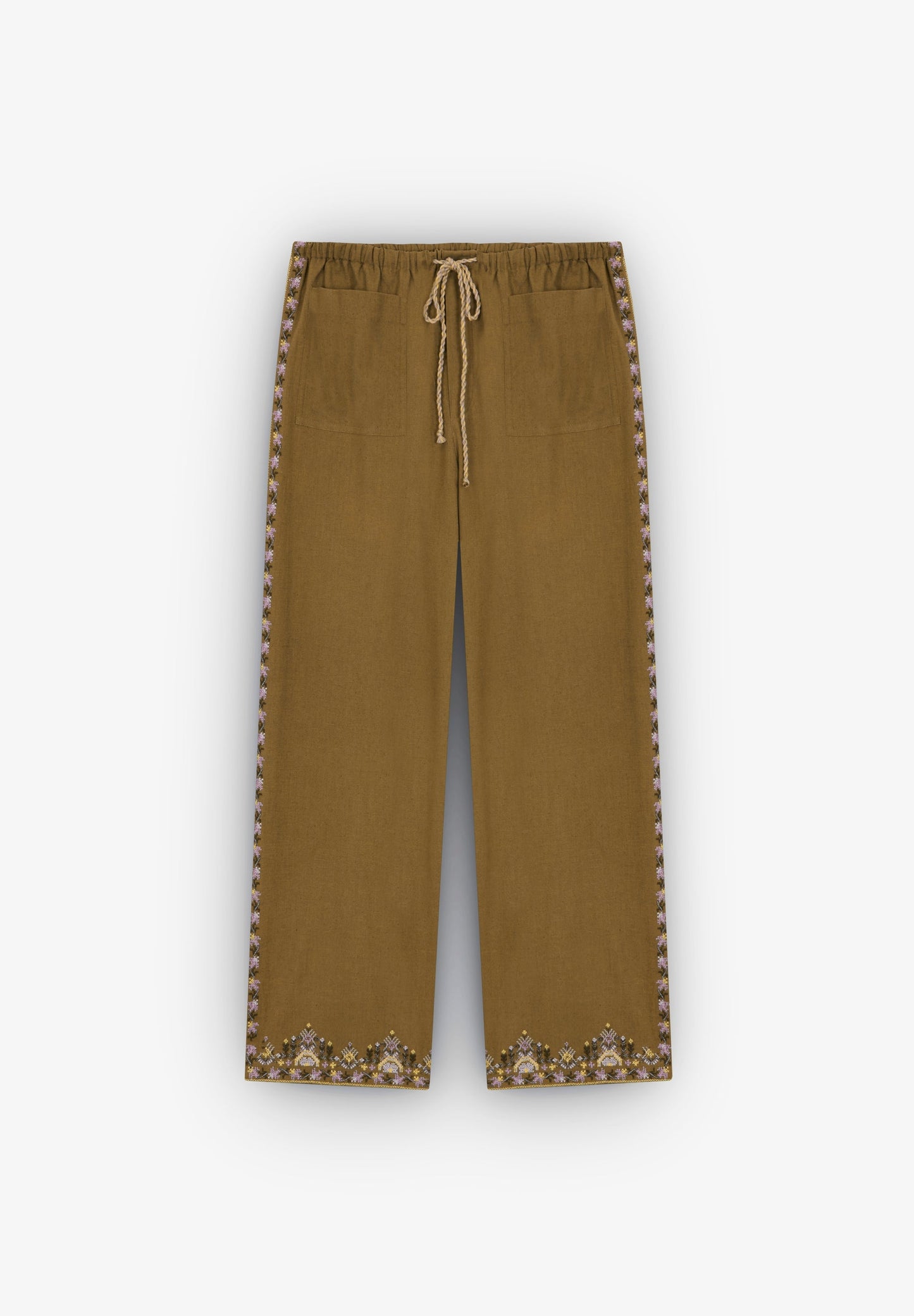 PANTALÓN DETALLE BORDADO ÉTNICO