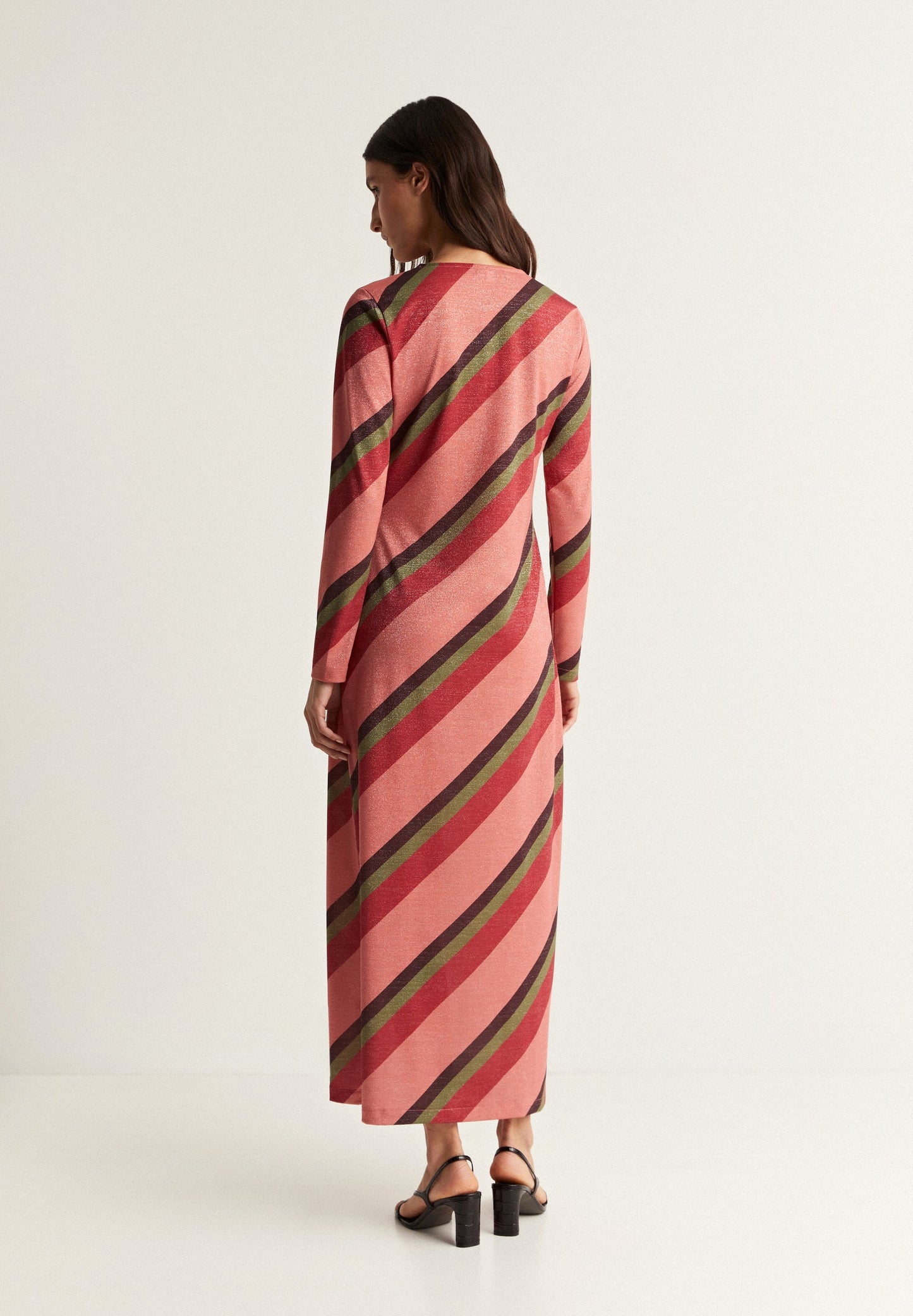 VESTIDO LUREX RAYAS CONTRASTE