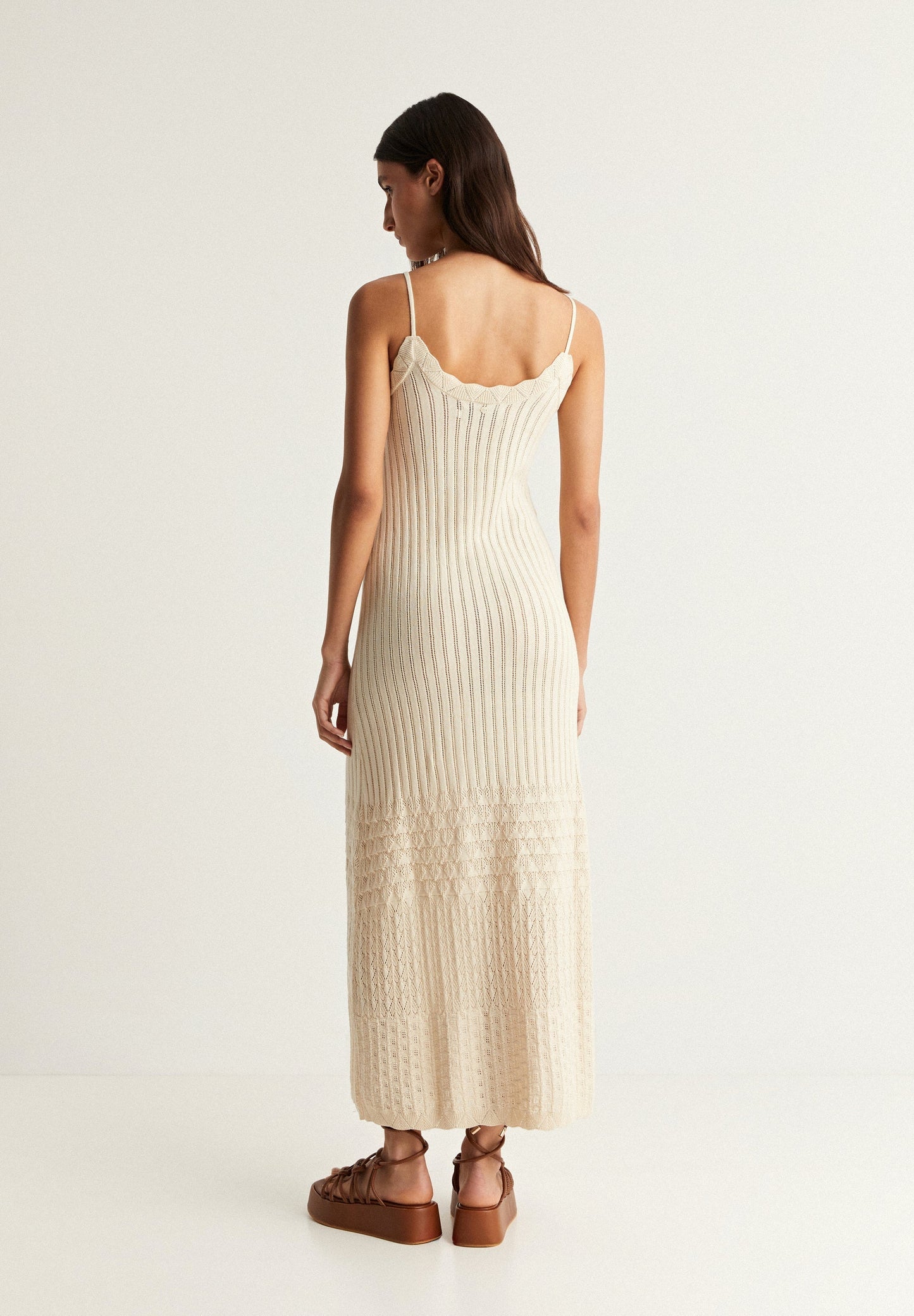 VESTIDO MIDI CROCHET TIRANTES