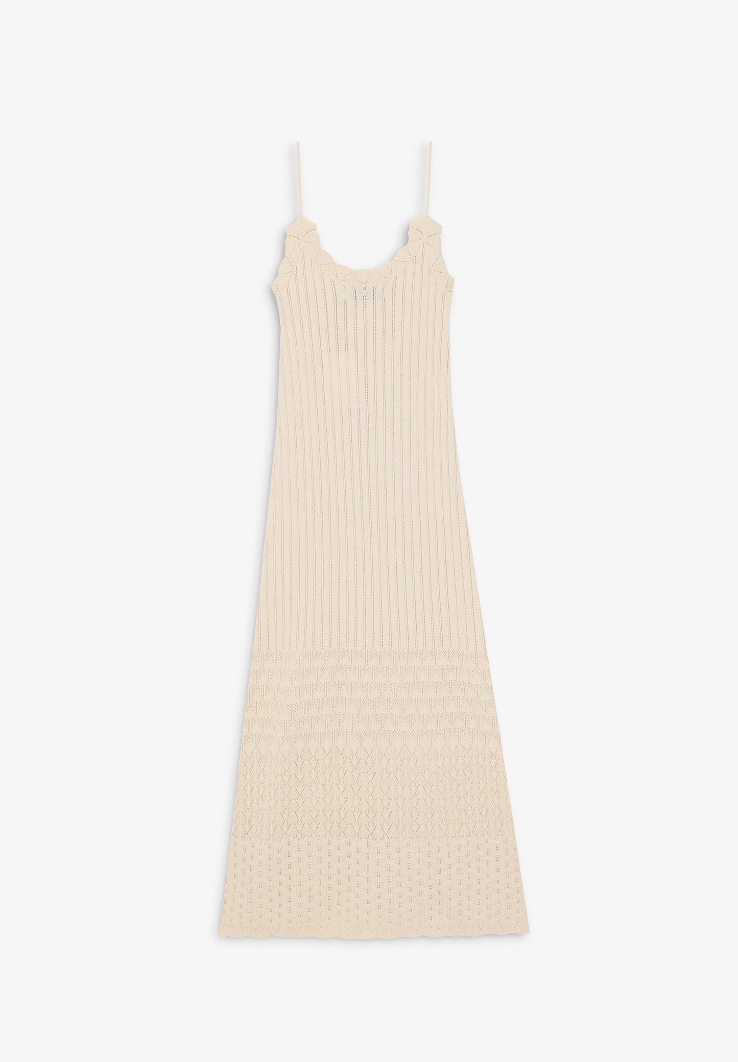 VESTIDO MIDI CROCHET TIRANTES
