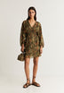 VESTIDO MINI PRINT DETALLE METALIZADO