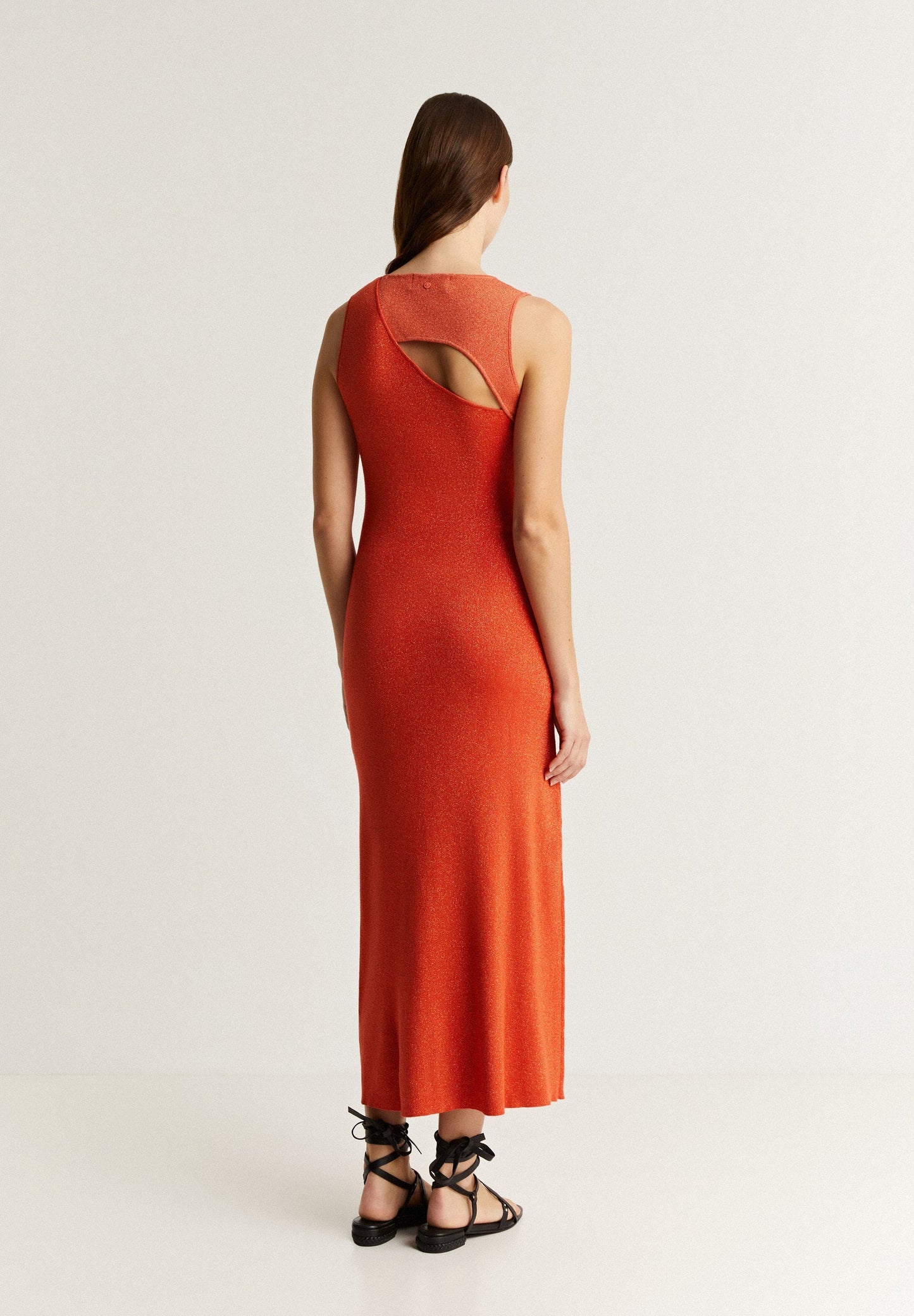 VESTIDO MIDI PUNTO LUREX