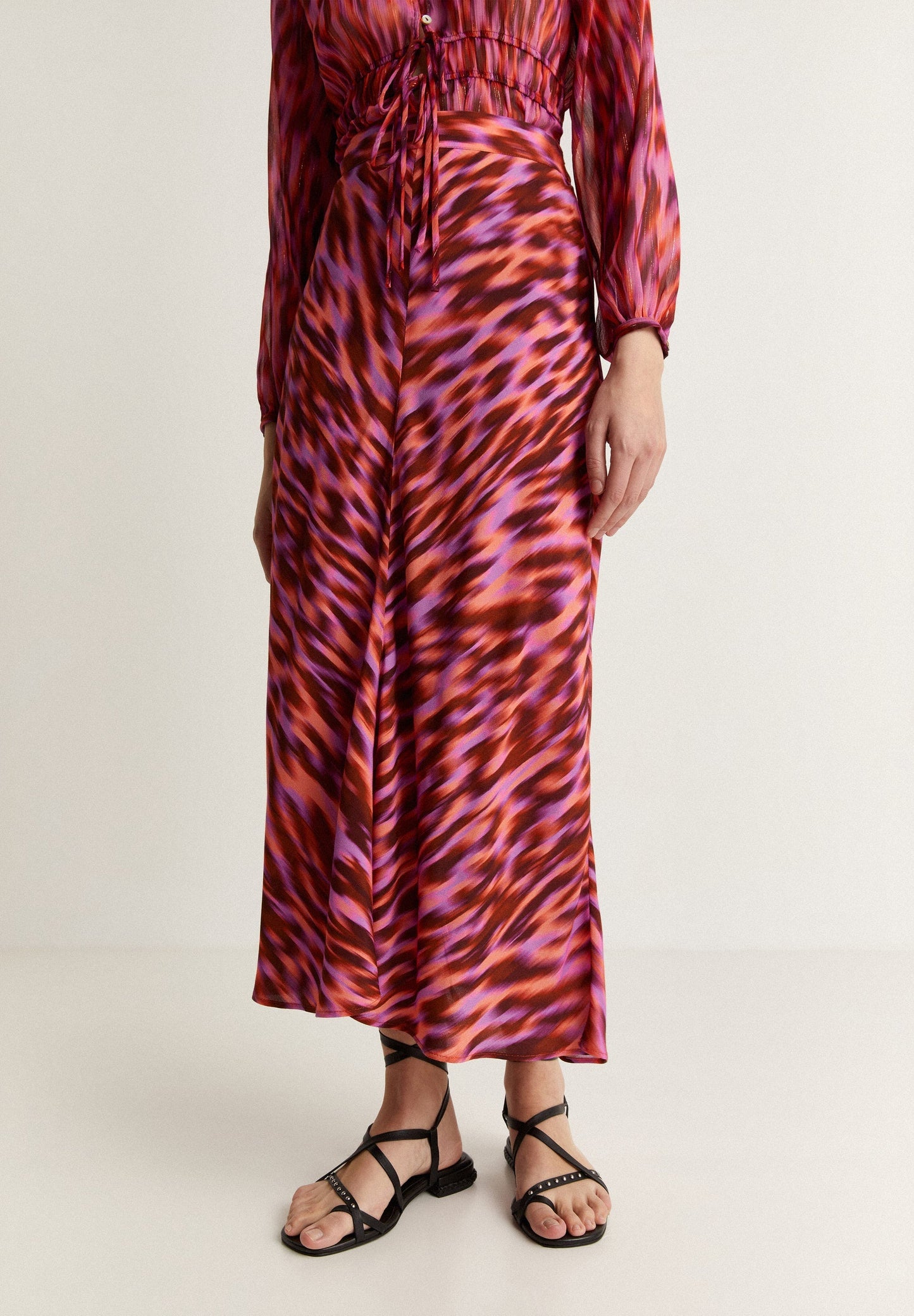 FALDA MIDI ANIMAL PRINT LUREX