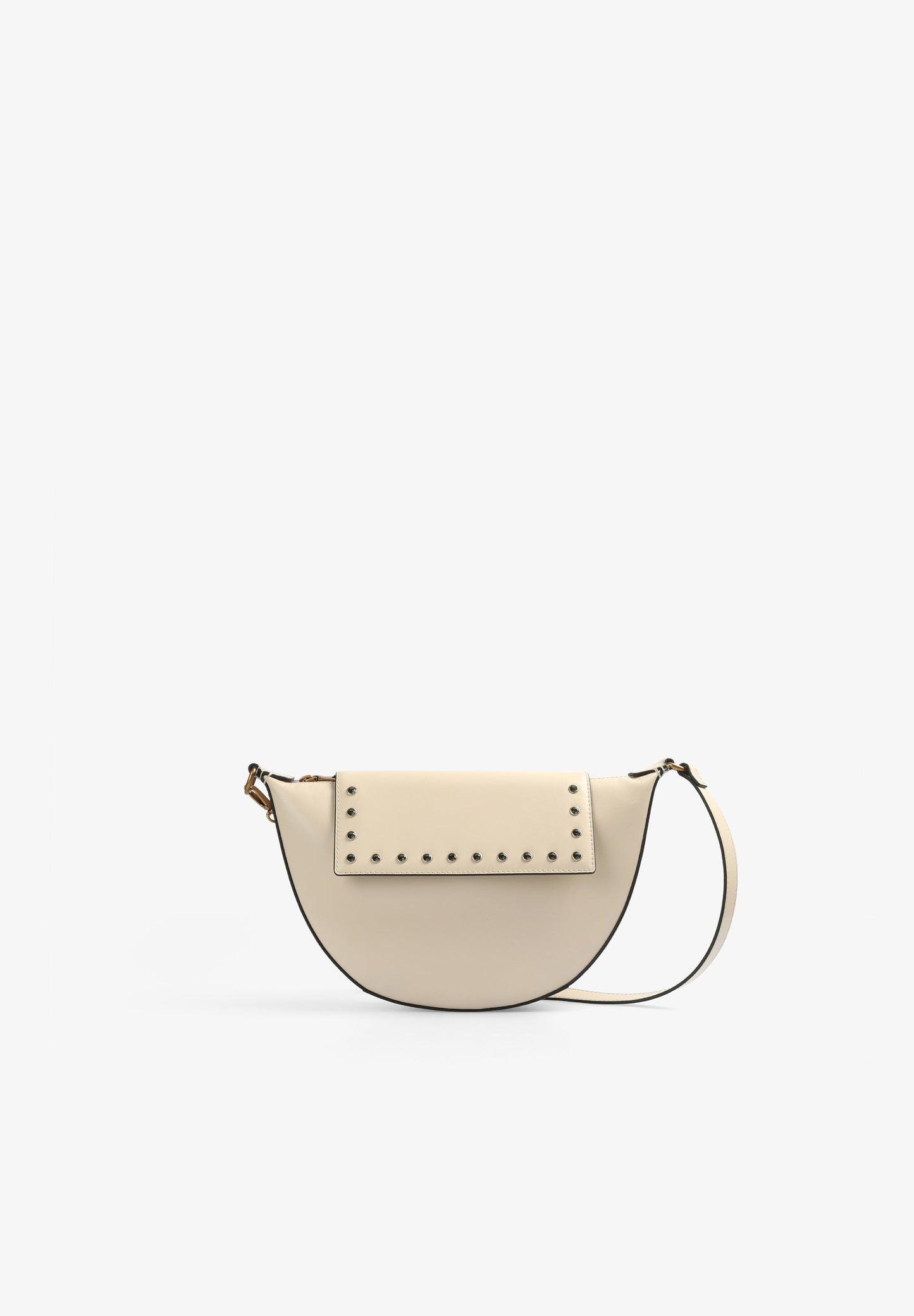 BOLSO PIEL MEDIA LUNA CRISTALES