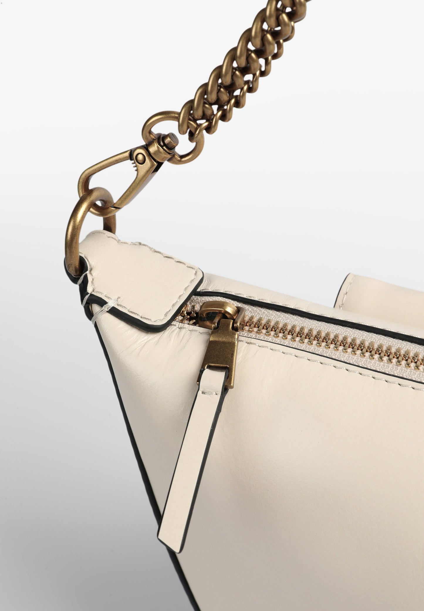 BOLSO PIEL MEDIA LUNA CRISTALES