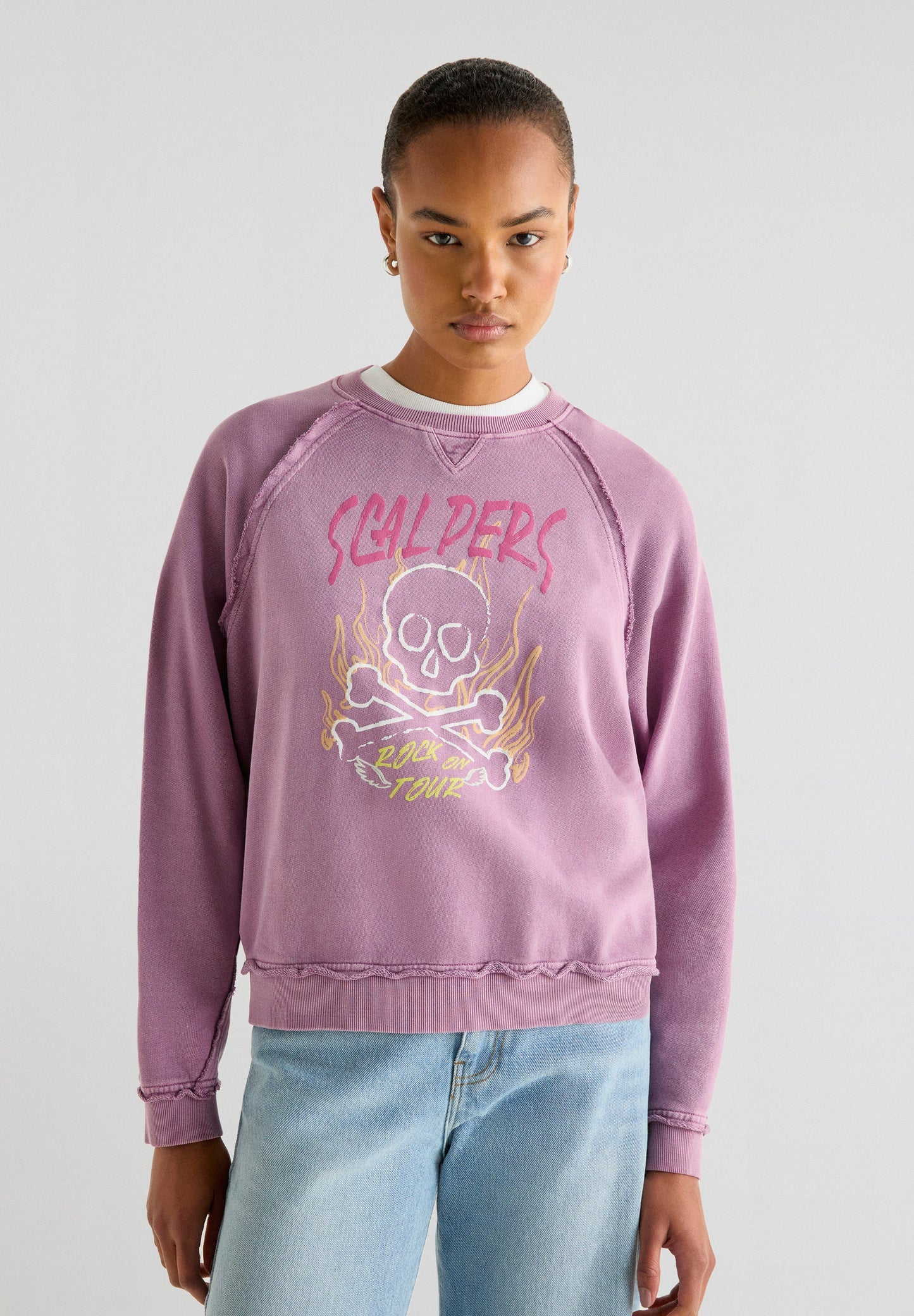 SUDADERA LAVADA LOGO CALAVERA