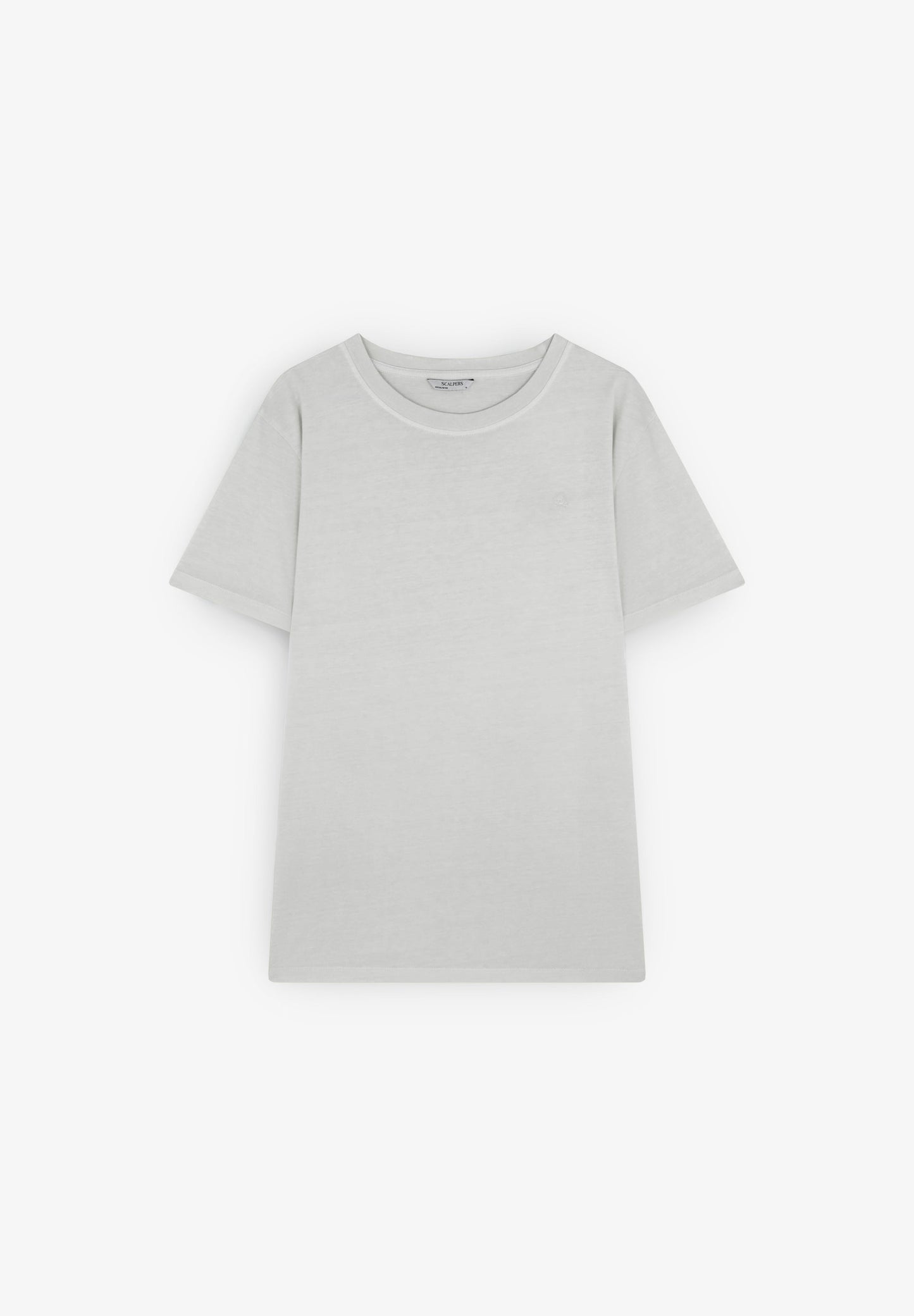 CAMISETA CALAVERA BORDADA TONO