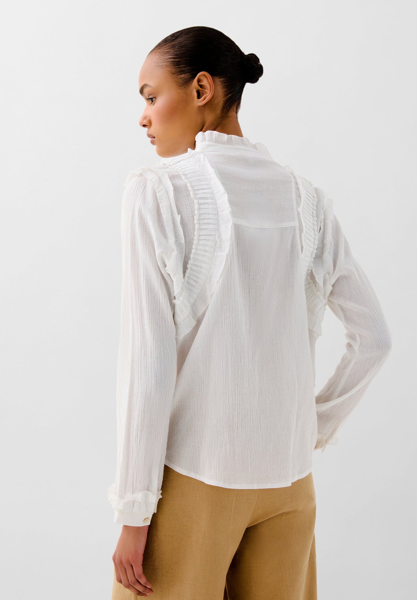 CAMISA DETALLES FRUNCES PLISADOS