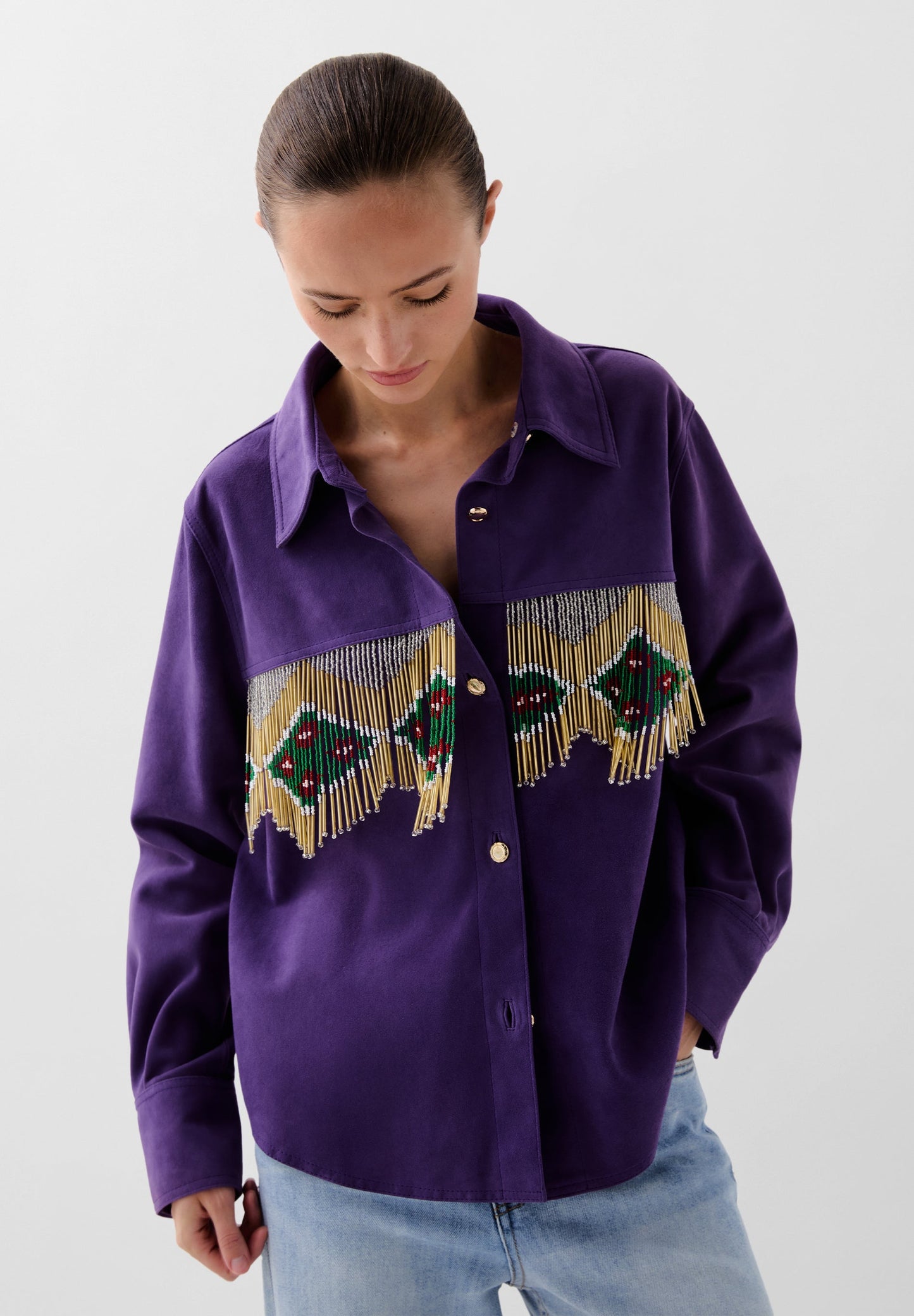 CAMISA ANTE FLECOS CUENTAS