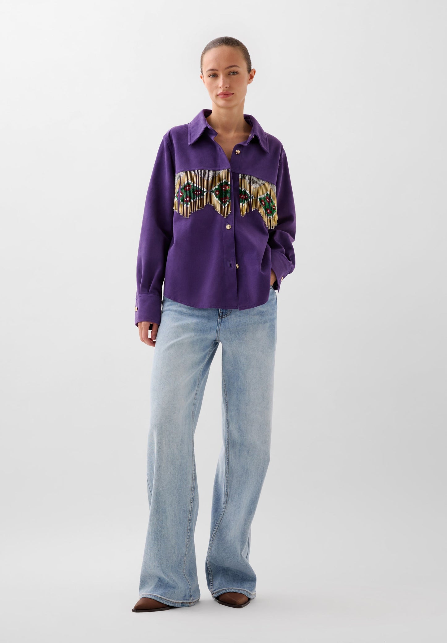 CAMISA ANTE FLECOS CUENTAS