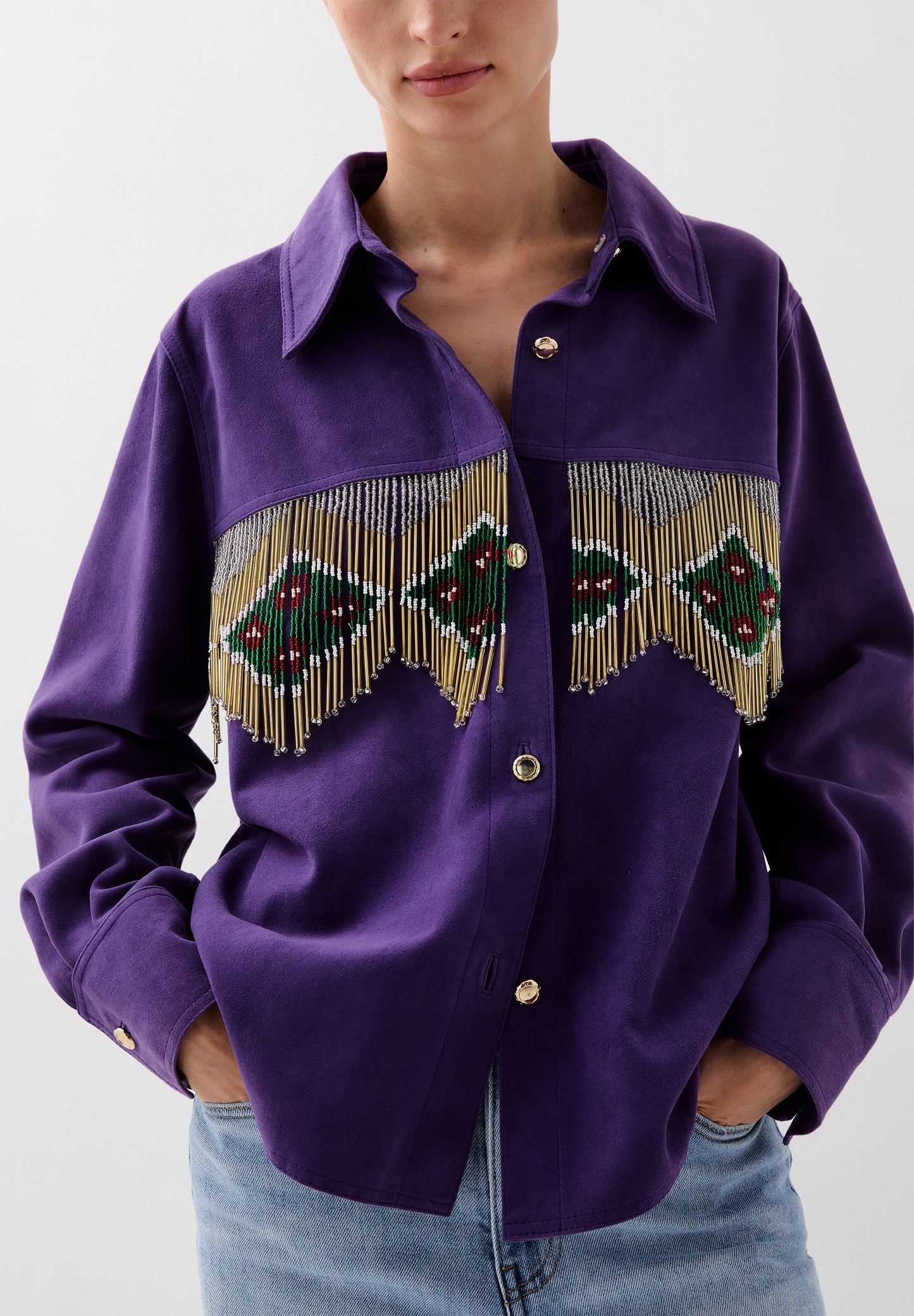 CAMISA ANTE FLECOS CUENTAS