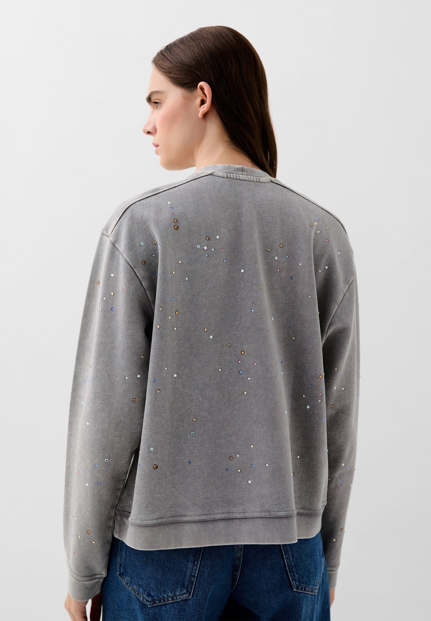 SUDADERA EFECTO LAVADO STRASS