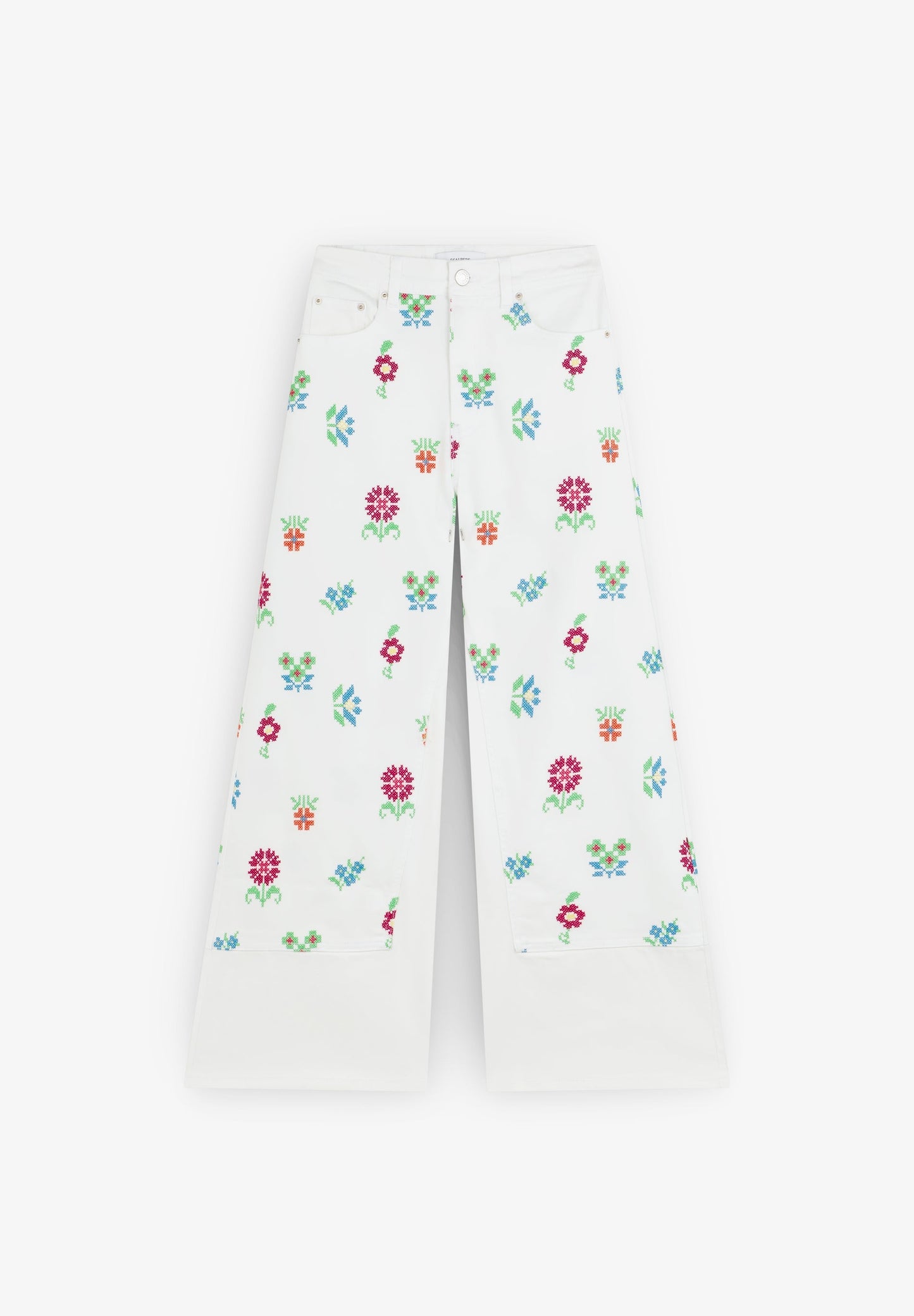 JEANS CULOTTE BORDADOS FLORES