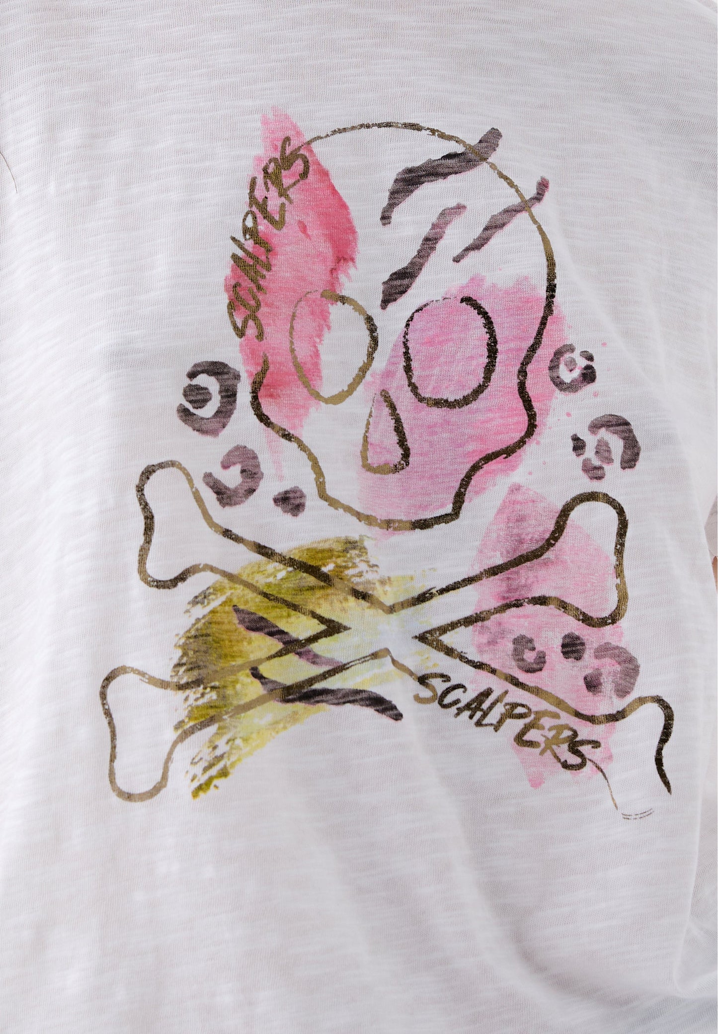 CAMISETA CALAVERA PRINT FRONTAL