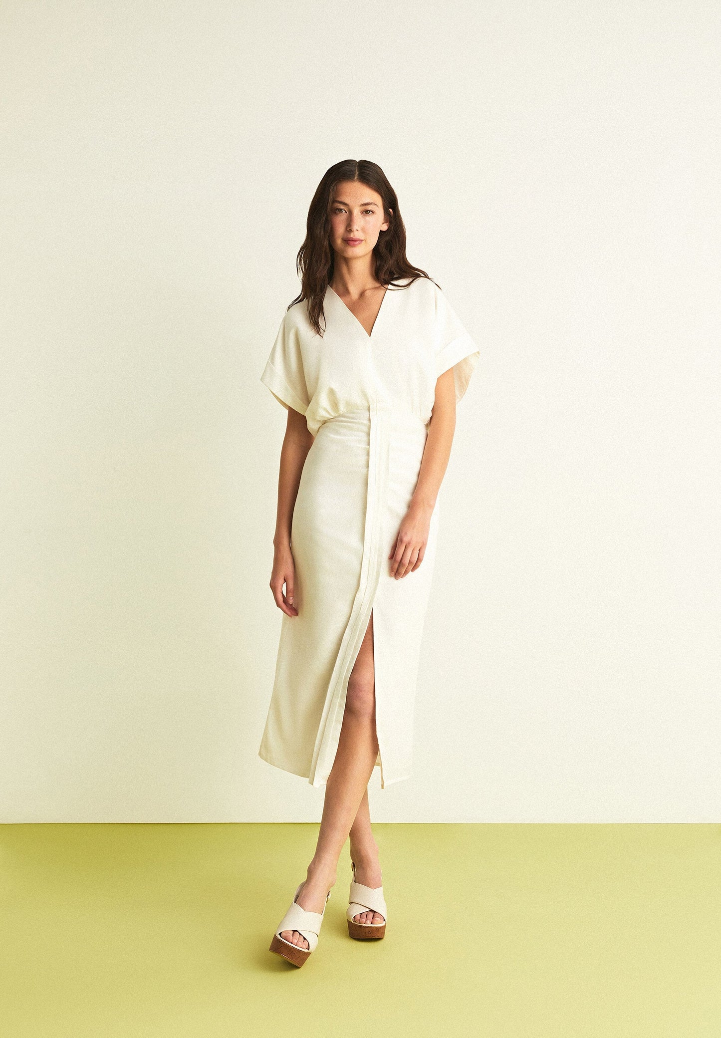 VESTIDO LINO FRUNCES