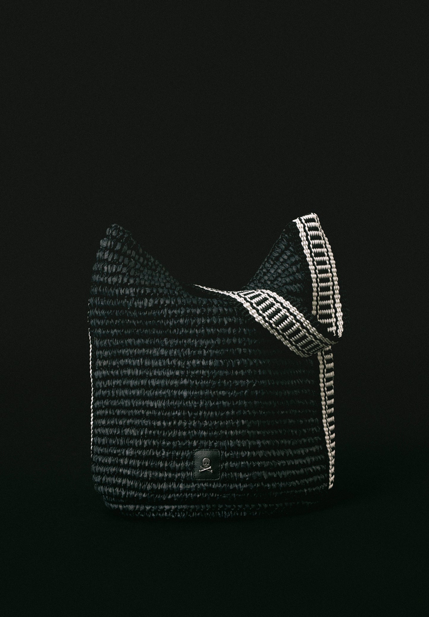 BOLSO CUBO RAFIA BICOLOR