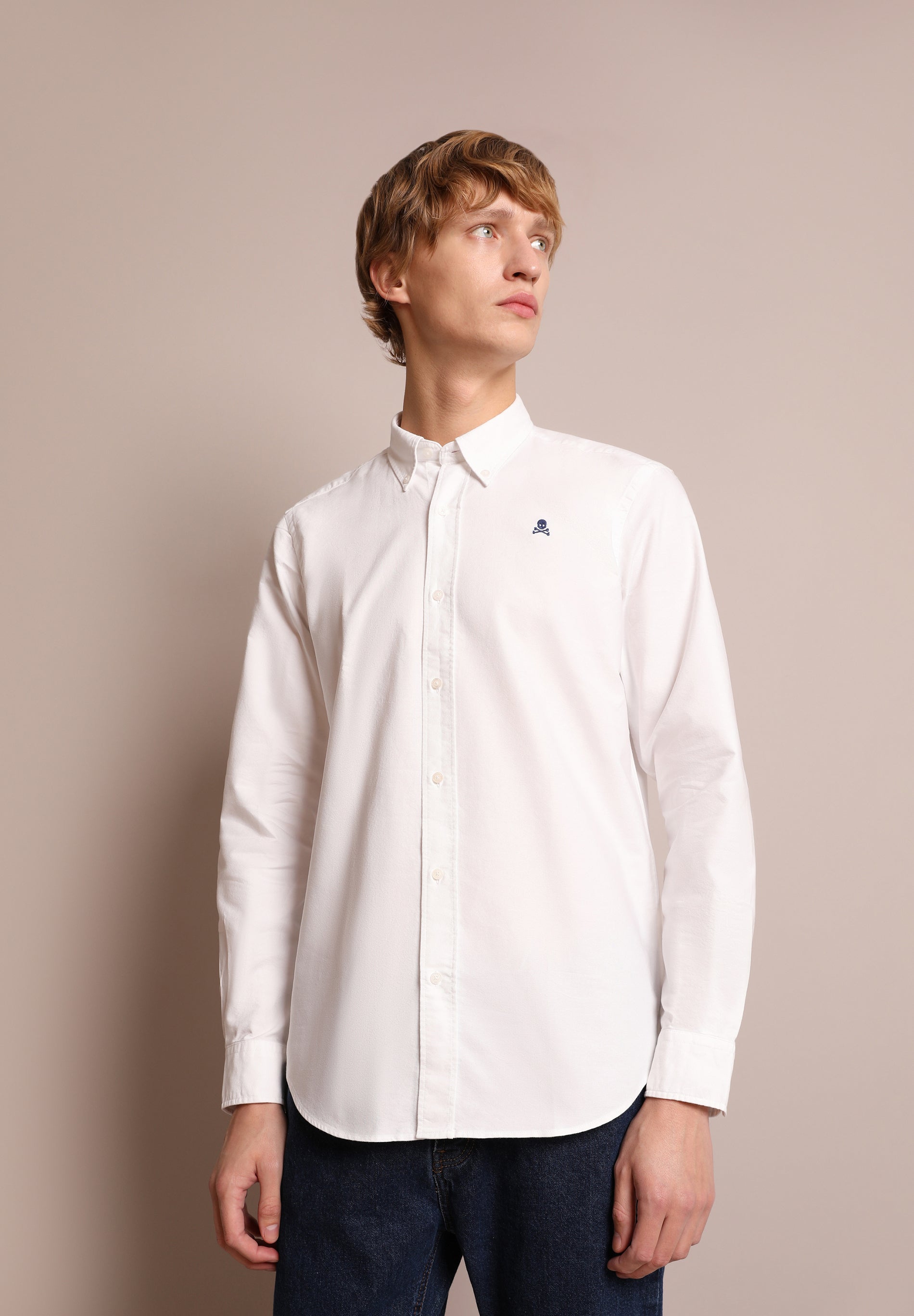CAMISA OXFORD CALAVERA CONTRASTE