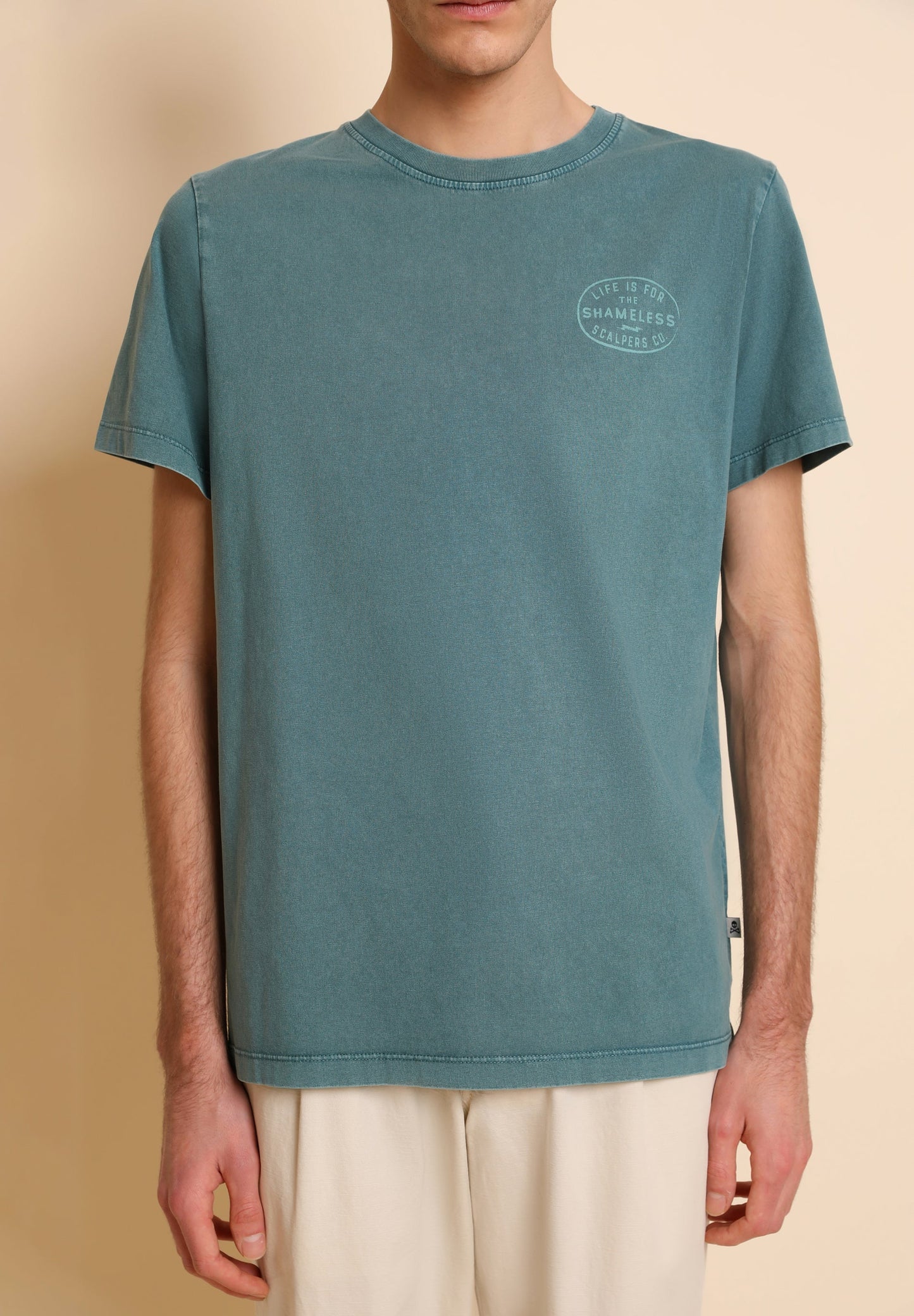 CAMISETA LAVADA PRINT CONTRASTE