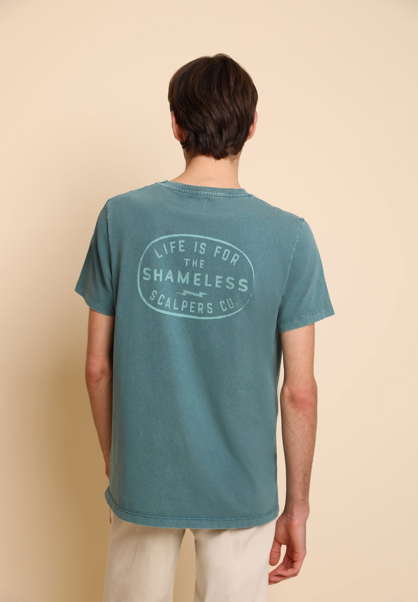 CAMISETA LAVADA PRINT CONTRASTE