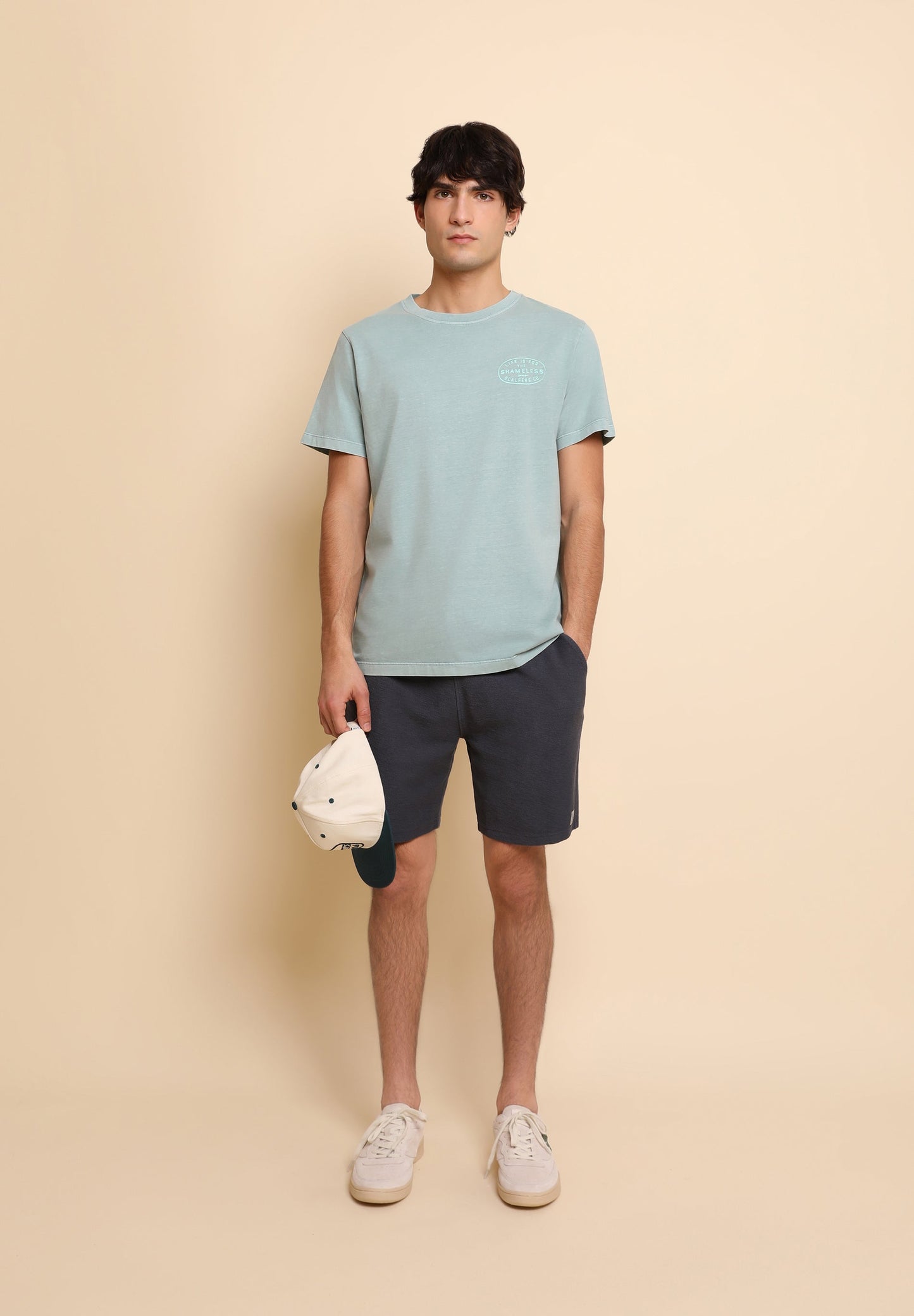 CAMISETA LAVADA PRINT CONTRASTE