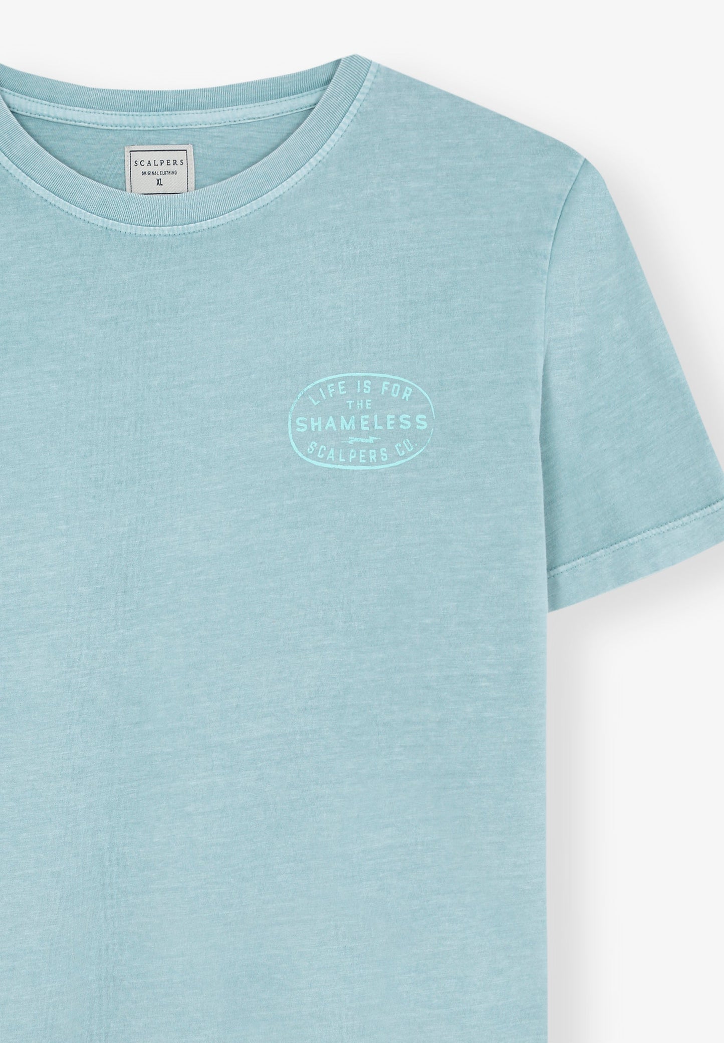 CAMISETA LAVADA PRINT CONTRASTE