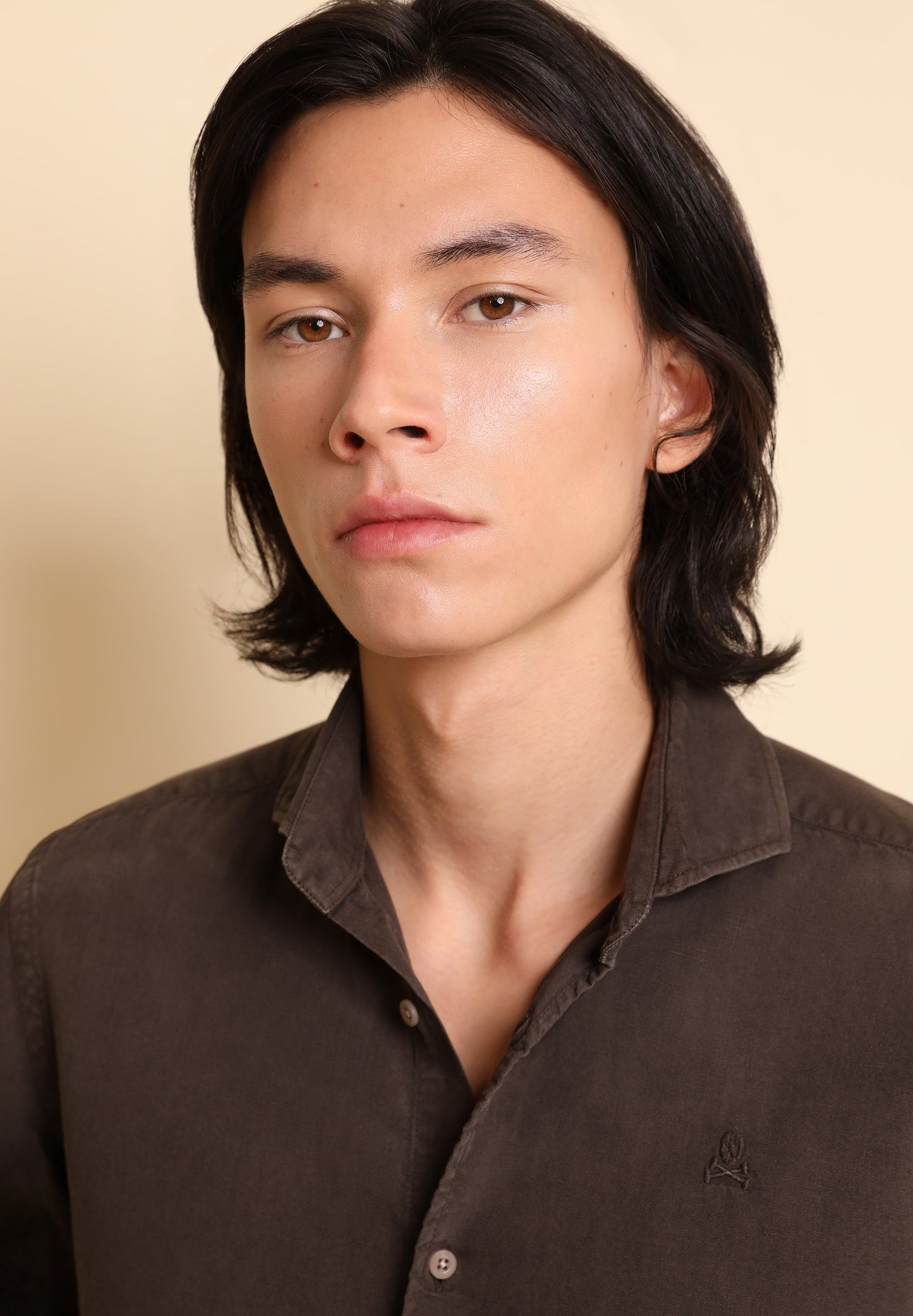 CAMISA LINO CALAVERA