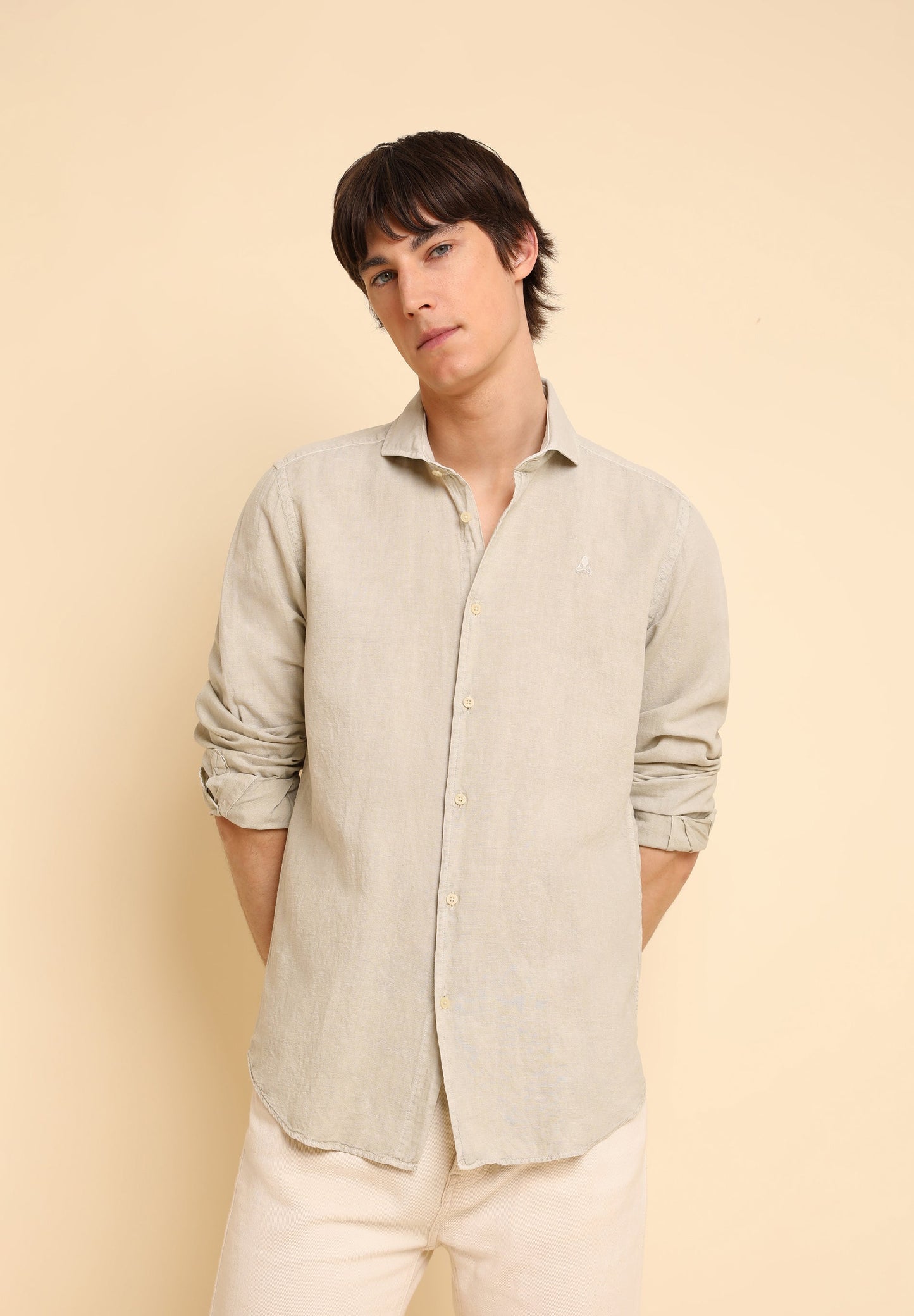 CAMISA LINO CALAVERA