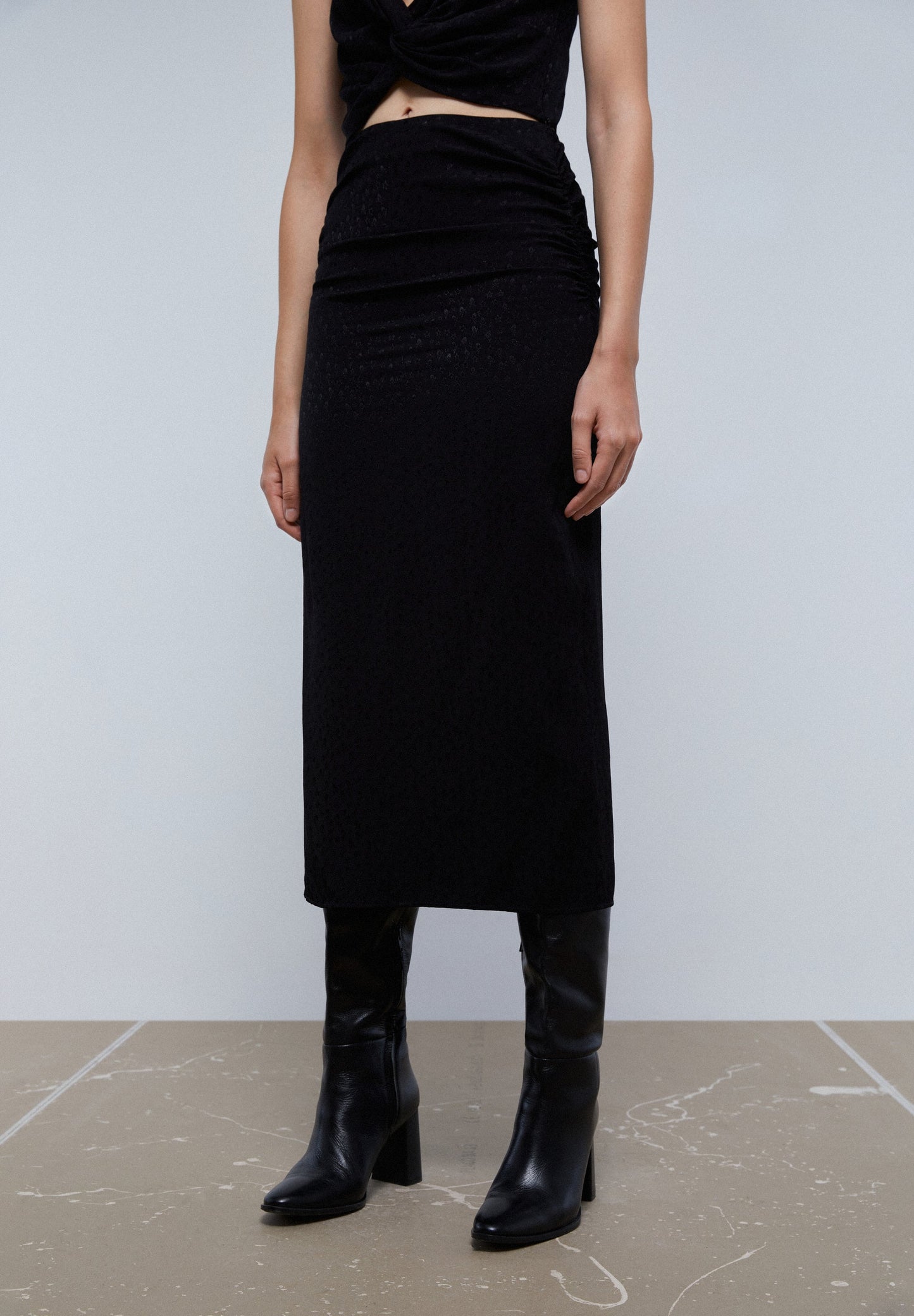 FALDA MIDI SKULL STAR