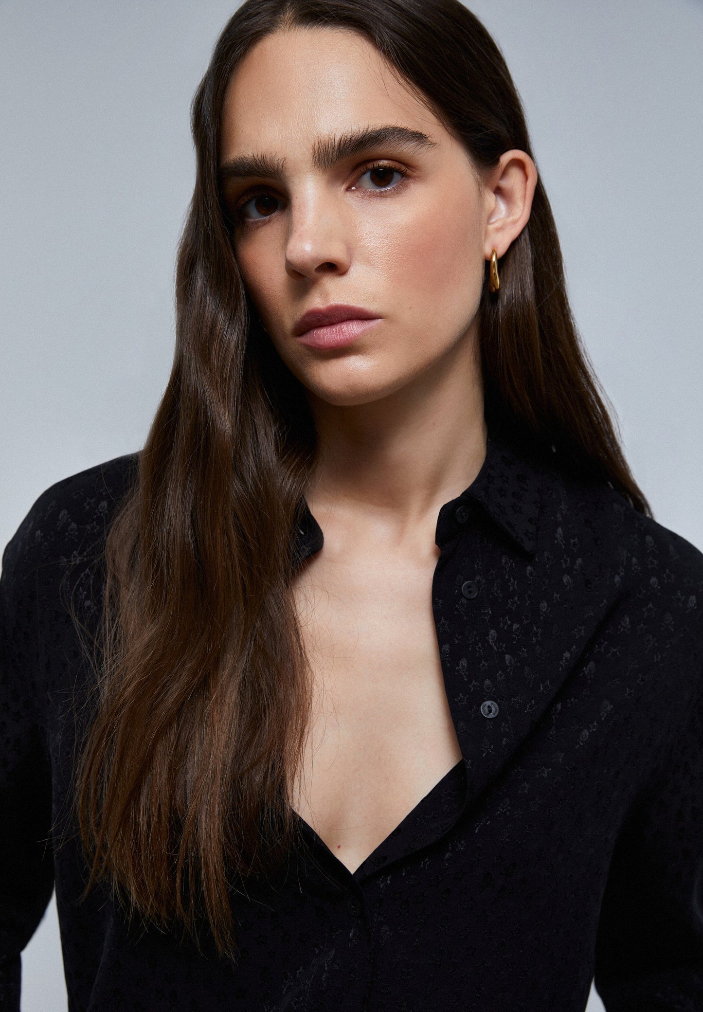 CAMISA JACQUARD CALAVERAS ESTRELLAS