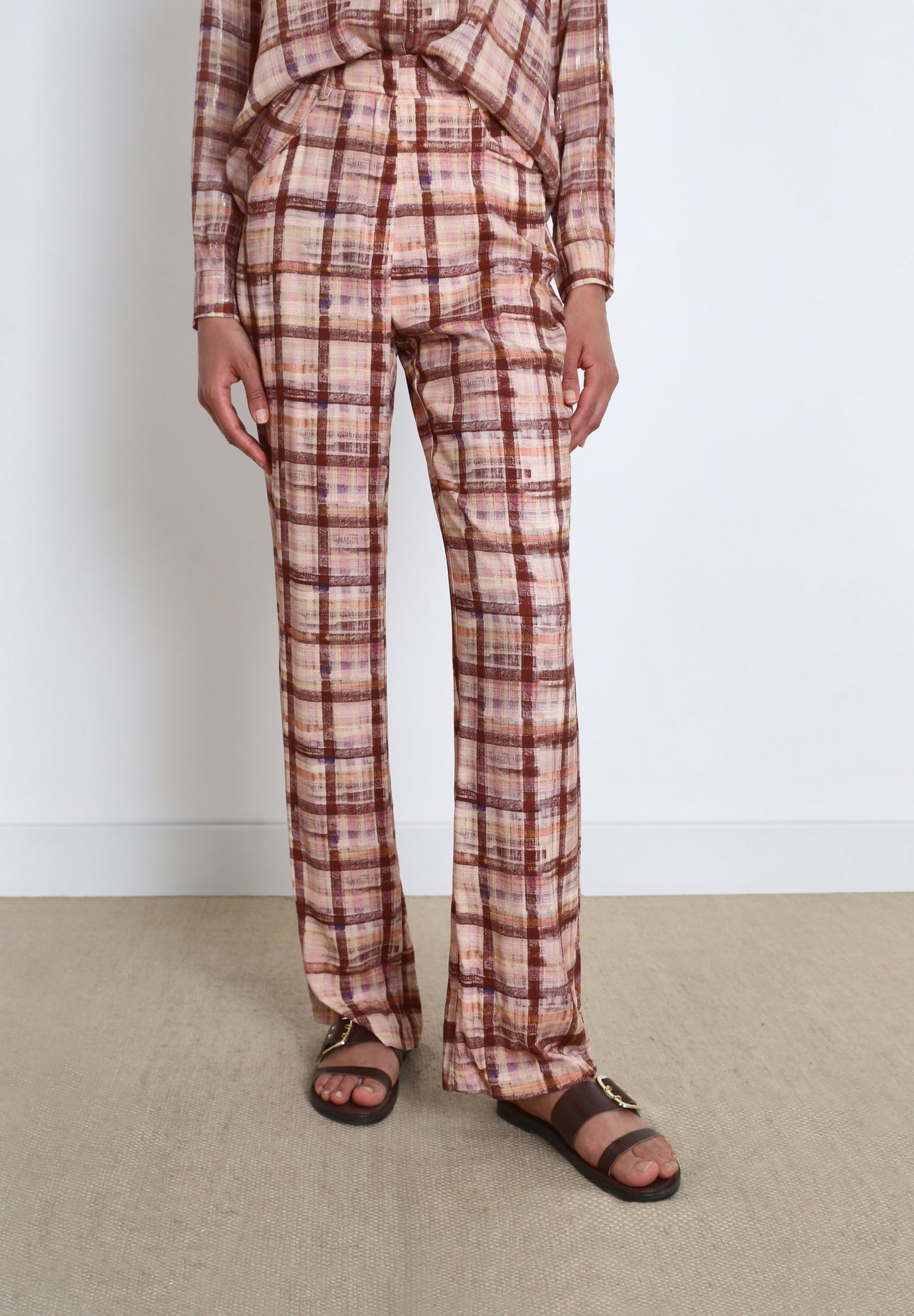 PANTALÓN FLARE CUADROS