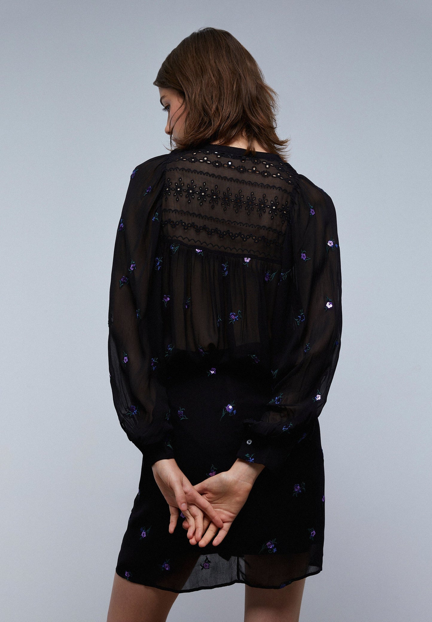 FALDA MINI NUDO DETALLE FLORES