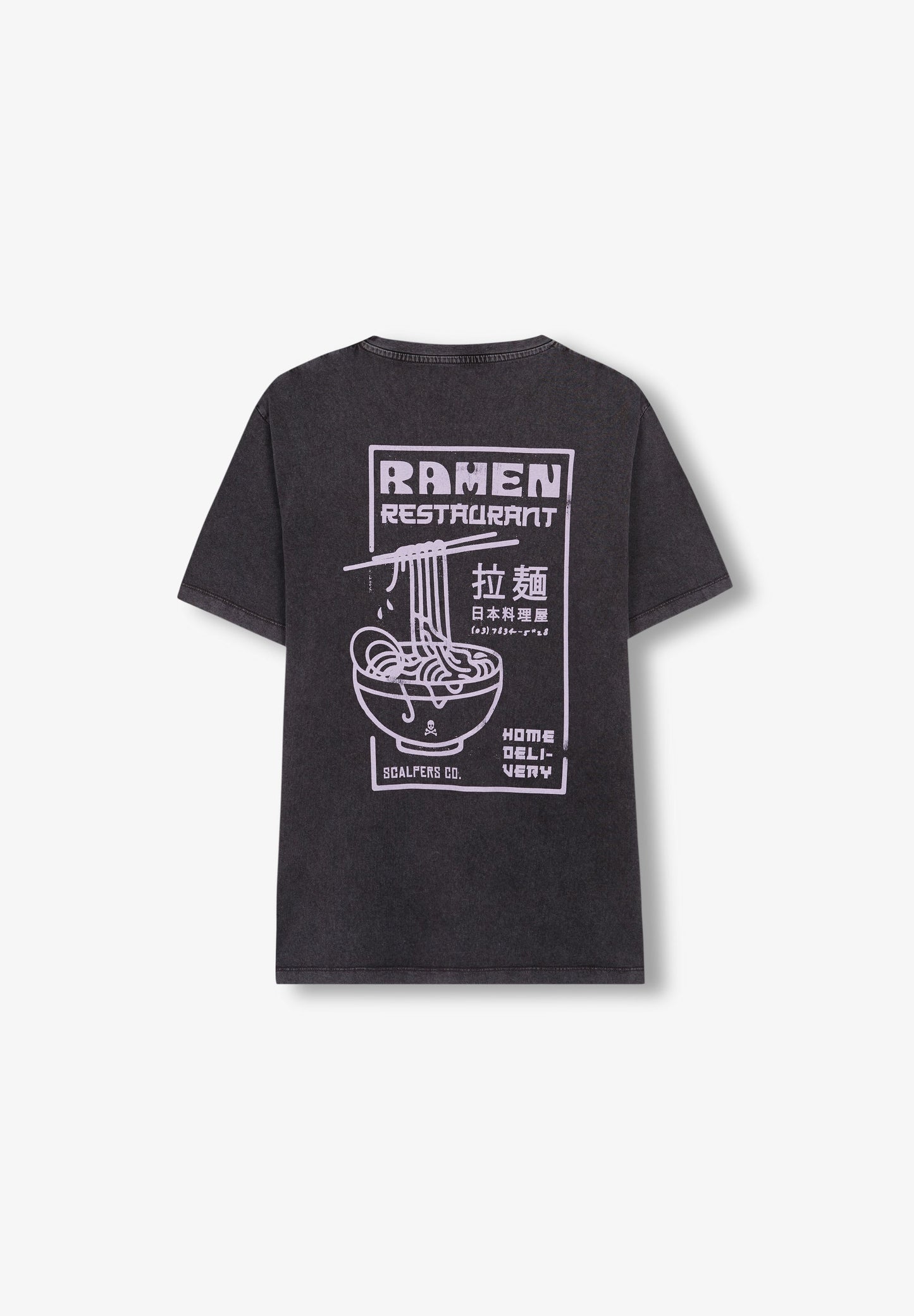 CAMISETA LAVADA PRINT CONTRASTE