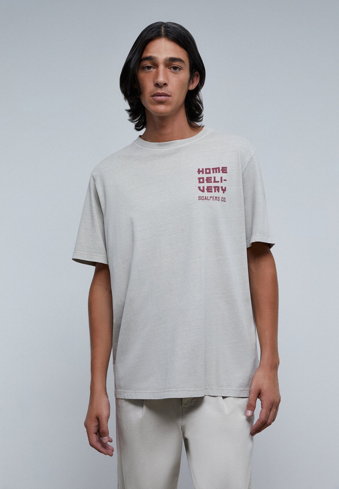 CAMISETA LAVADA PRINT CONTRASTE