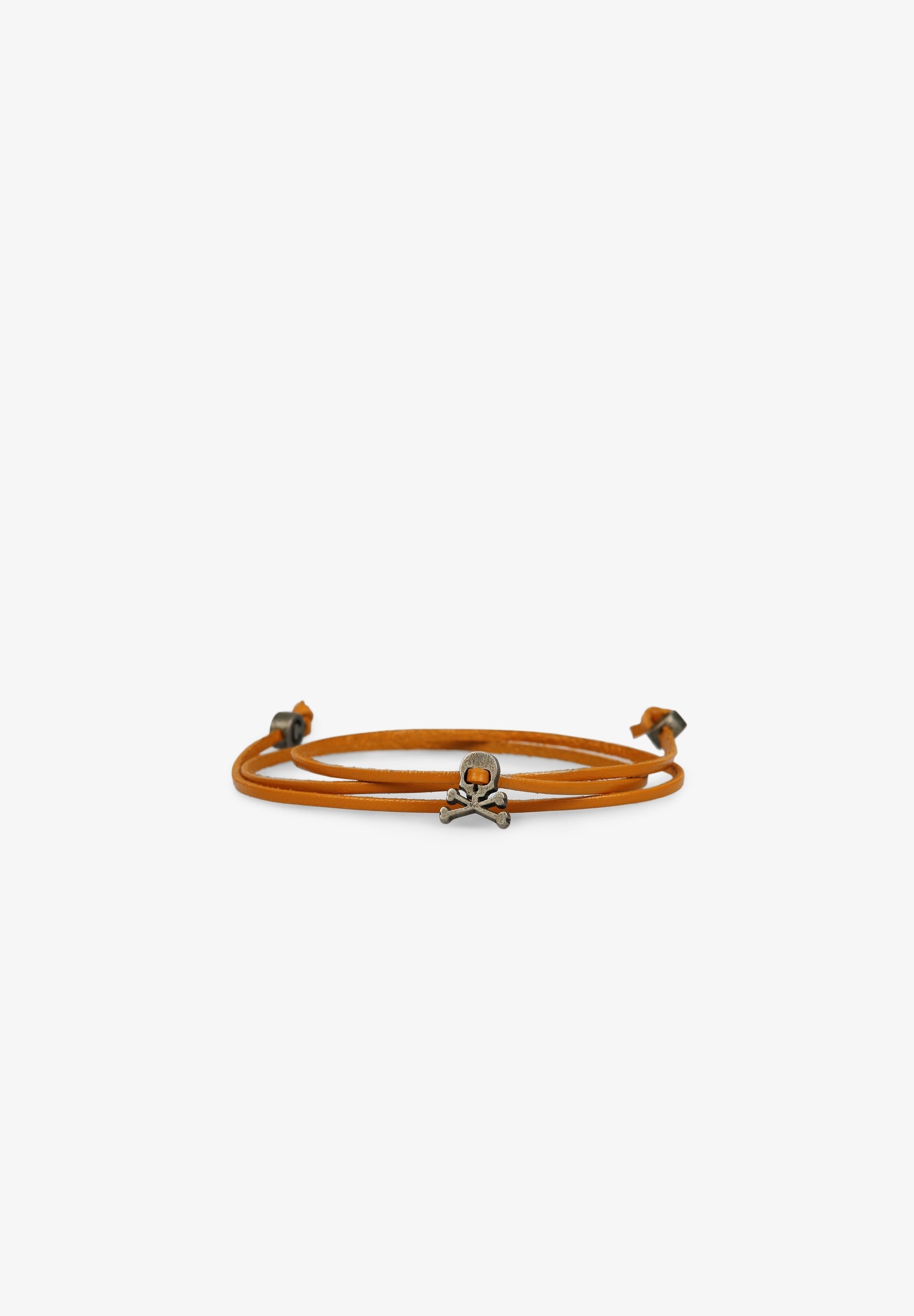 PULSERA CALAVERA CORDÓN PIEL