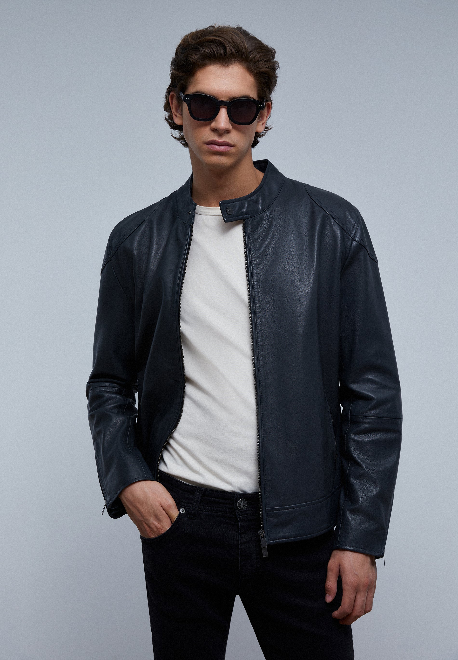 CHAQUETA BIKER PIEL