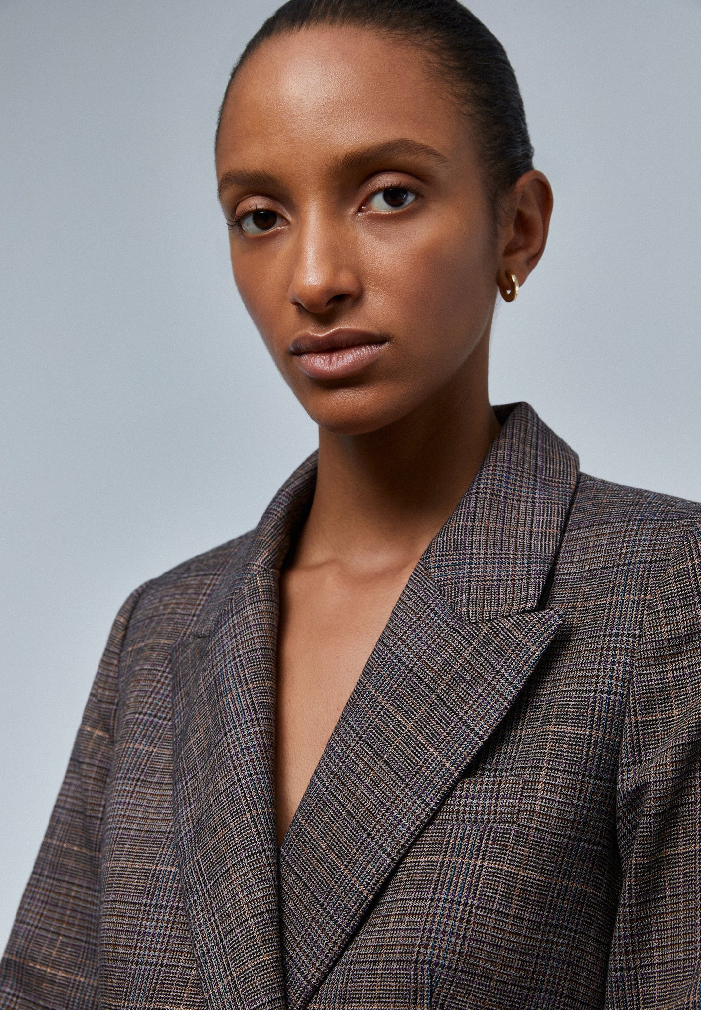 BLAZER CUADROS CINTURA AJUSTABLE