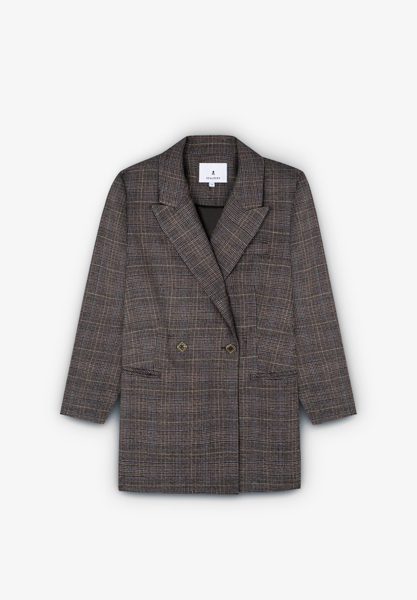 BLAZER CUADROS CINTURA AJUSTABLE