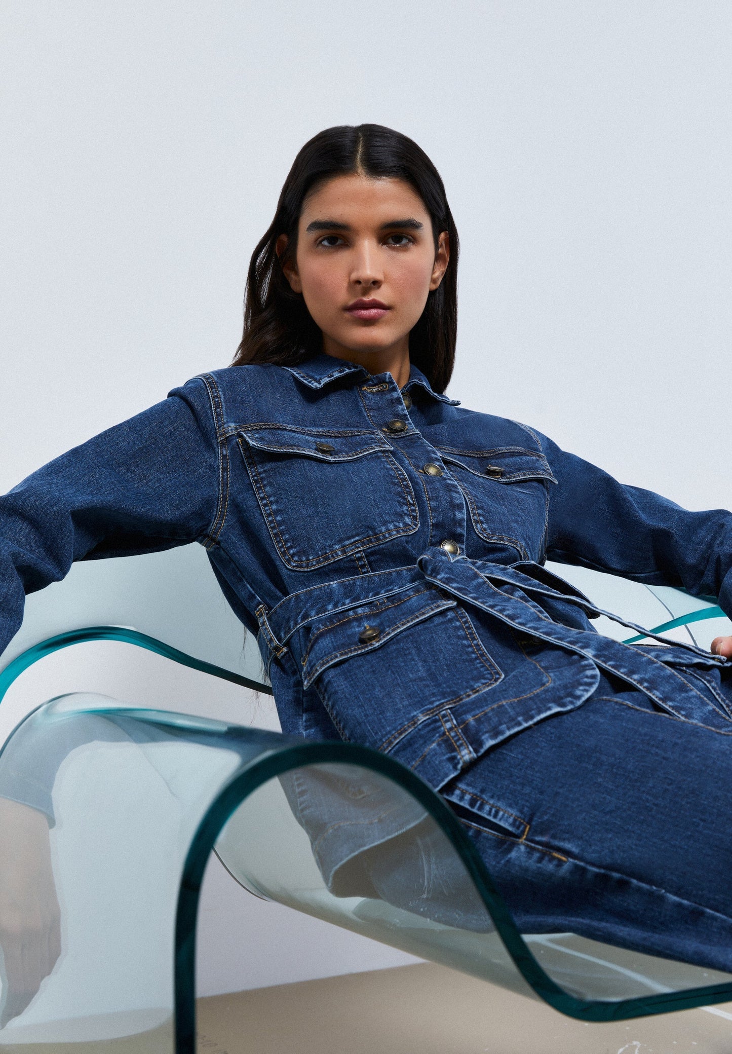 CHAQUETA JEAN CINTURÓN