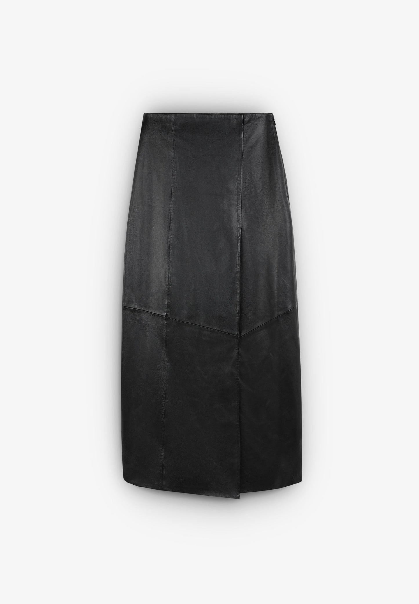 FALDA MIDI PIEL