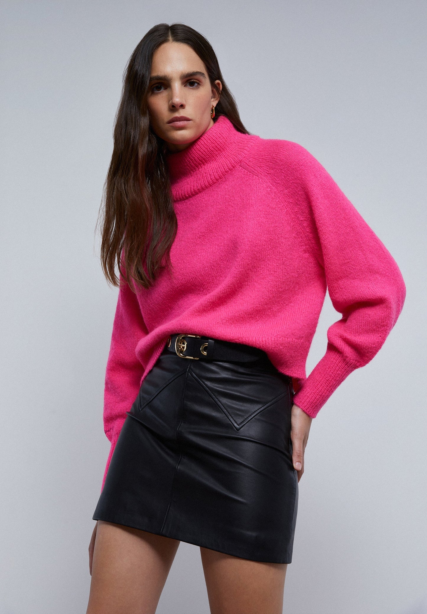 SACO PUNTO MOHAIR FLUOR