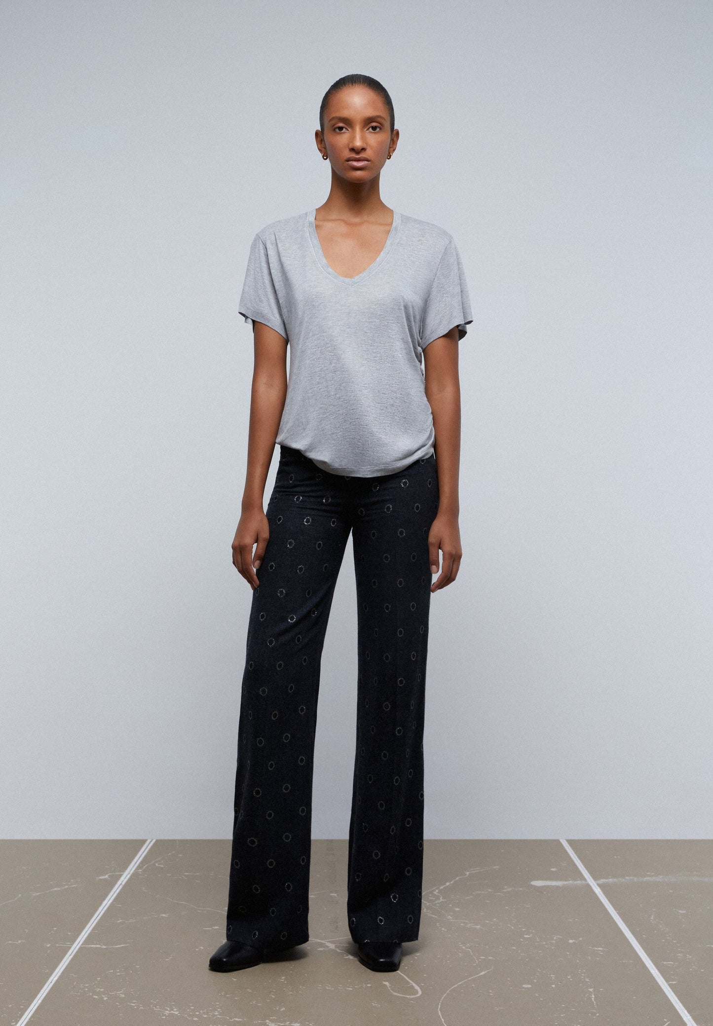 CAMISETA LUREX FRUNCIDO LATERAL