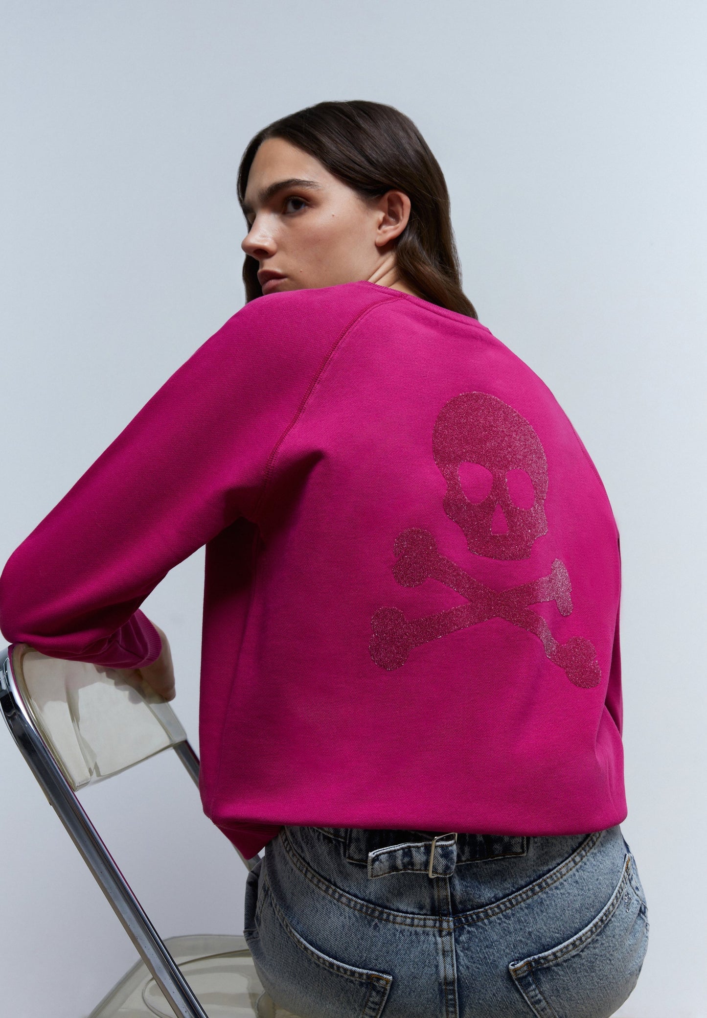 BUZO CALAVERA TRASERA GLITTER