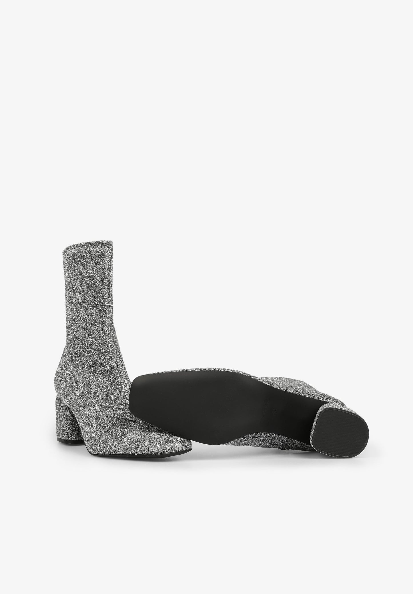 BOTÍN TACÓN TEJIDO LUREX